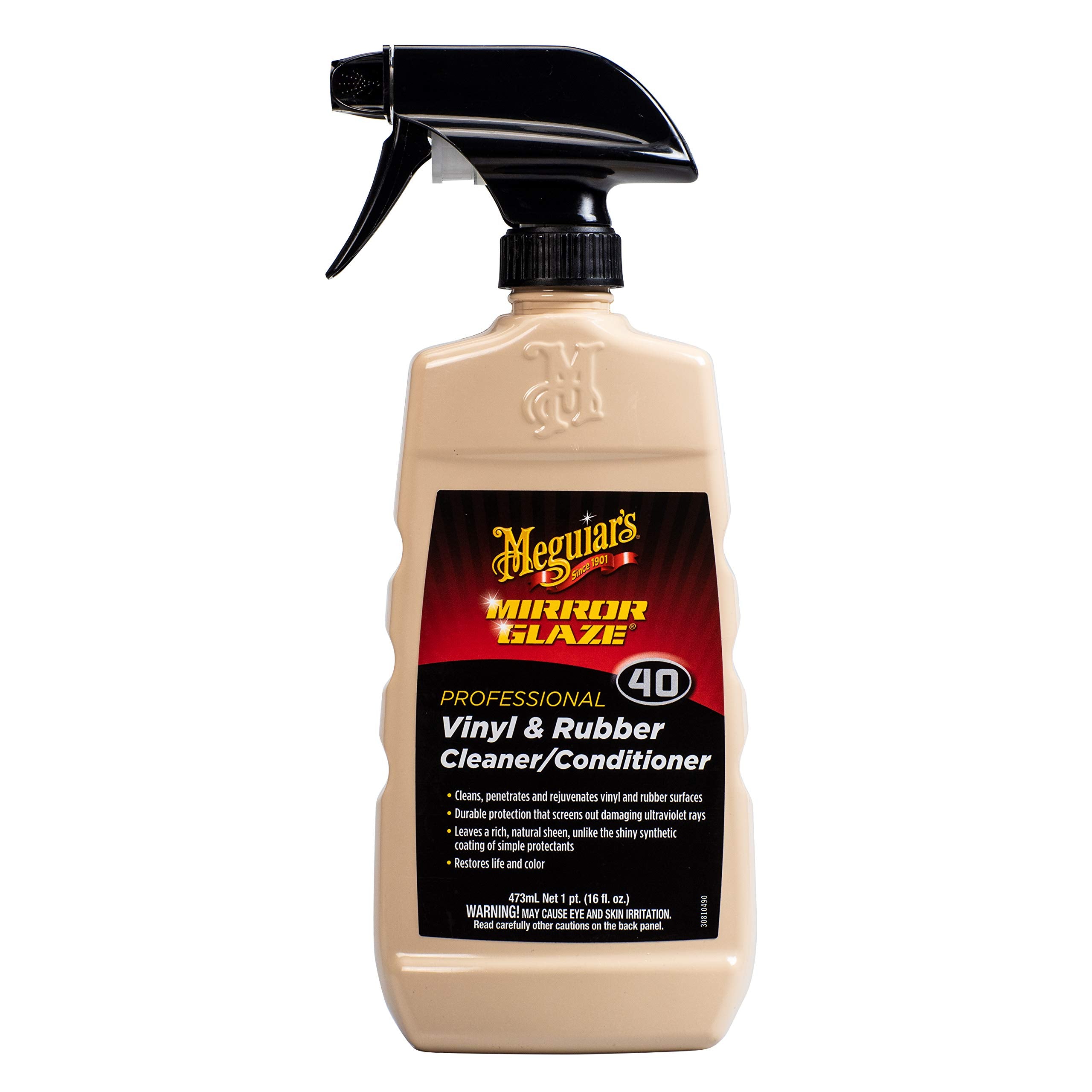 Meguiar's Professional Vinyl and Rubber Cleaner Conditioner M4016 - Pro-Grade Vinyl Cleaner & Rubber Cleaner for Interior and Ex