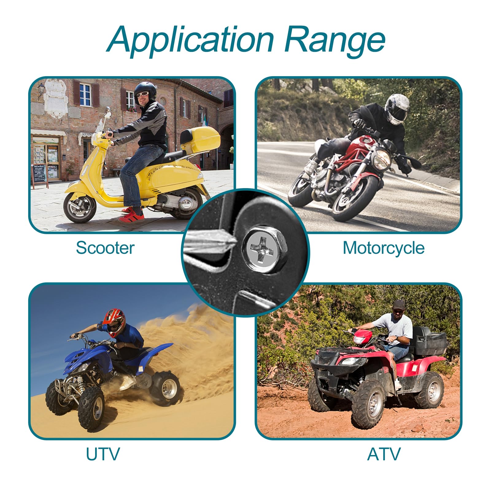 Qiatol 80 Pcs Bolts And Nuts Kit, Motorcycle Battery Bolts And Nuts, M6 Motorcycle Battery Screw And Nut, Battery Terminal Bolts