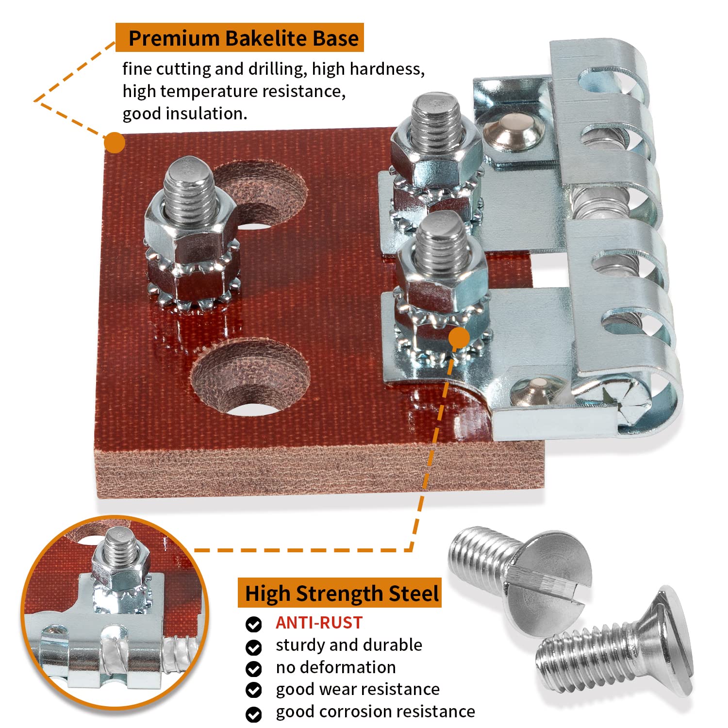 Ignition Coil Resistor Assembly Fit For Ford/New Holland Tractor 2N 8N 9N Replace For A8Nn-12250-A, 170-14006, 87056839, Ifd6001
