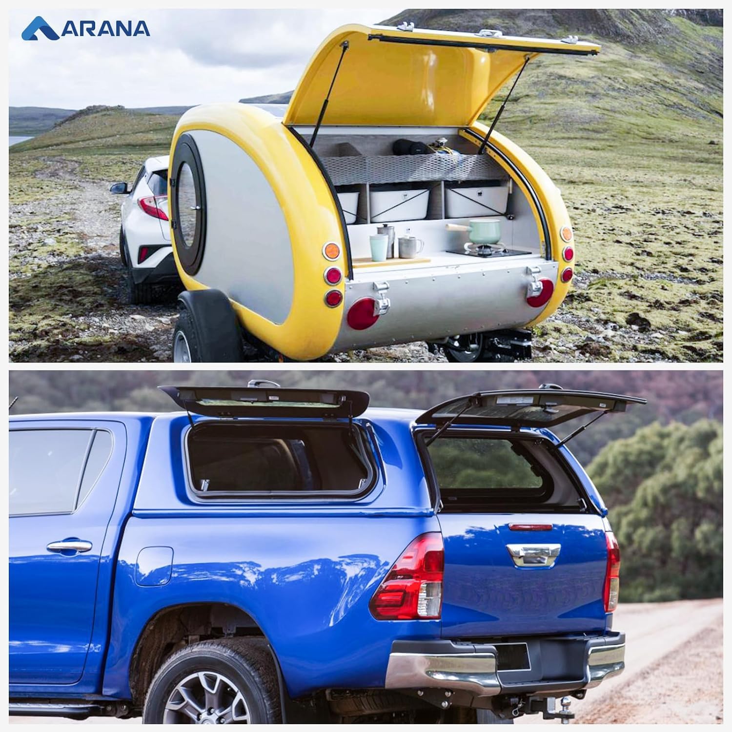 Arana 18 Inch 45 Lb Gas Struts Spring Shocks Se180P45 18 '' Lift Support For A.R.E Truck Cap Topper Leer Camper Shell Window Snu