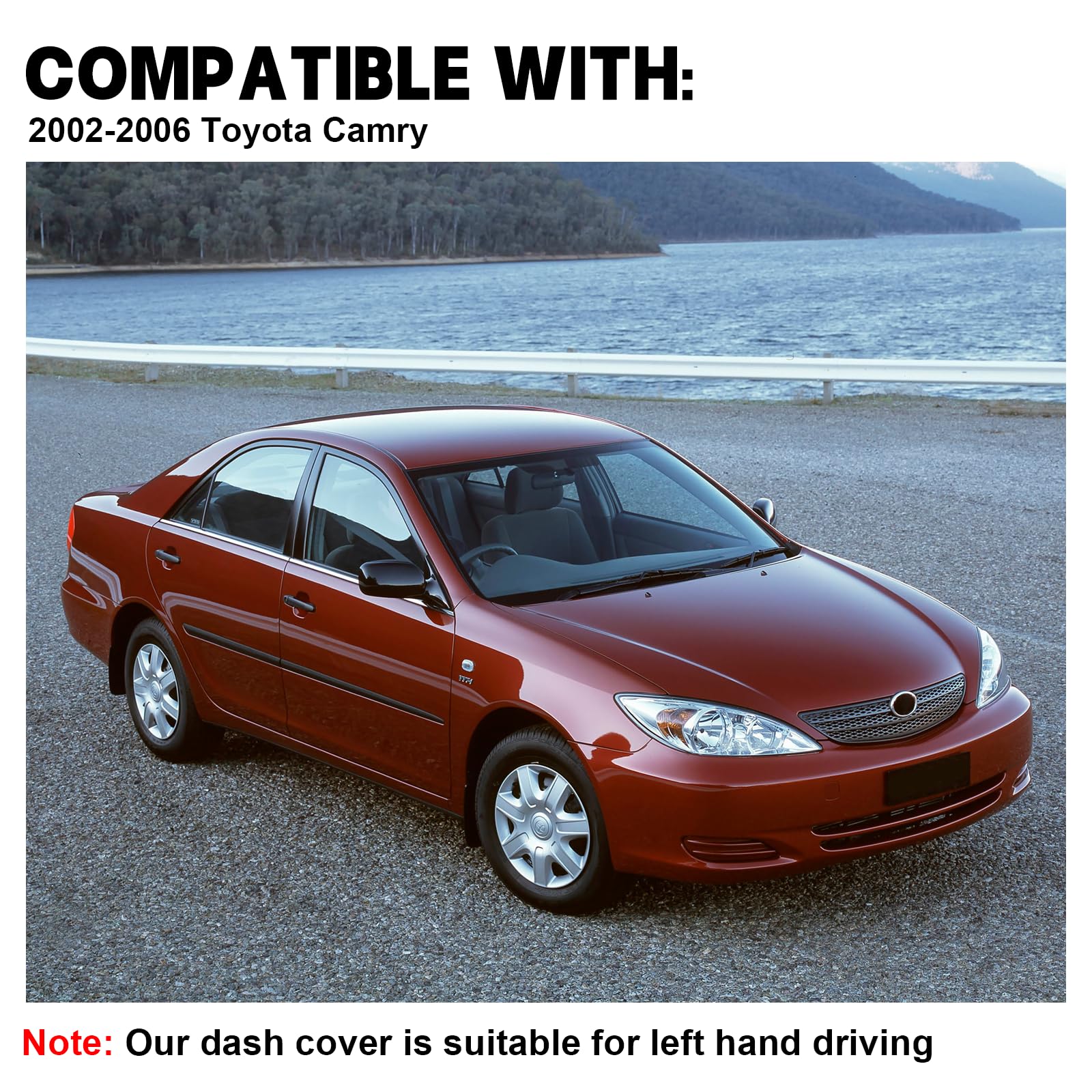 Speedwow Dashboard Dash Board Cover Mat Carpet Compatible For 2002-2006 Toyota Camry Dashboard Mat Covers Internal Accessories B