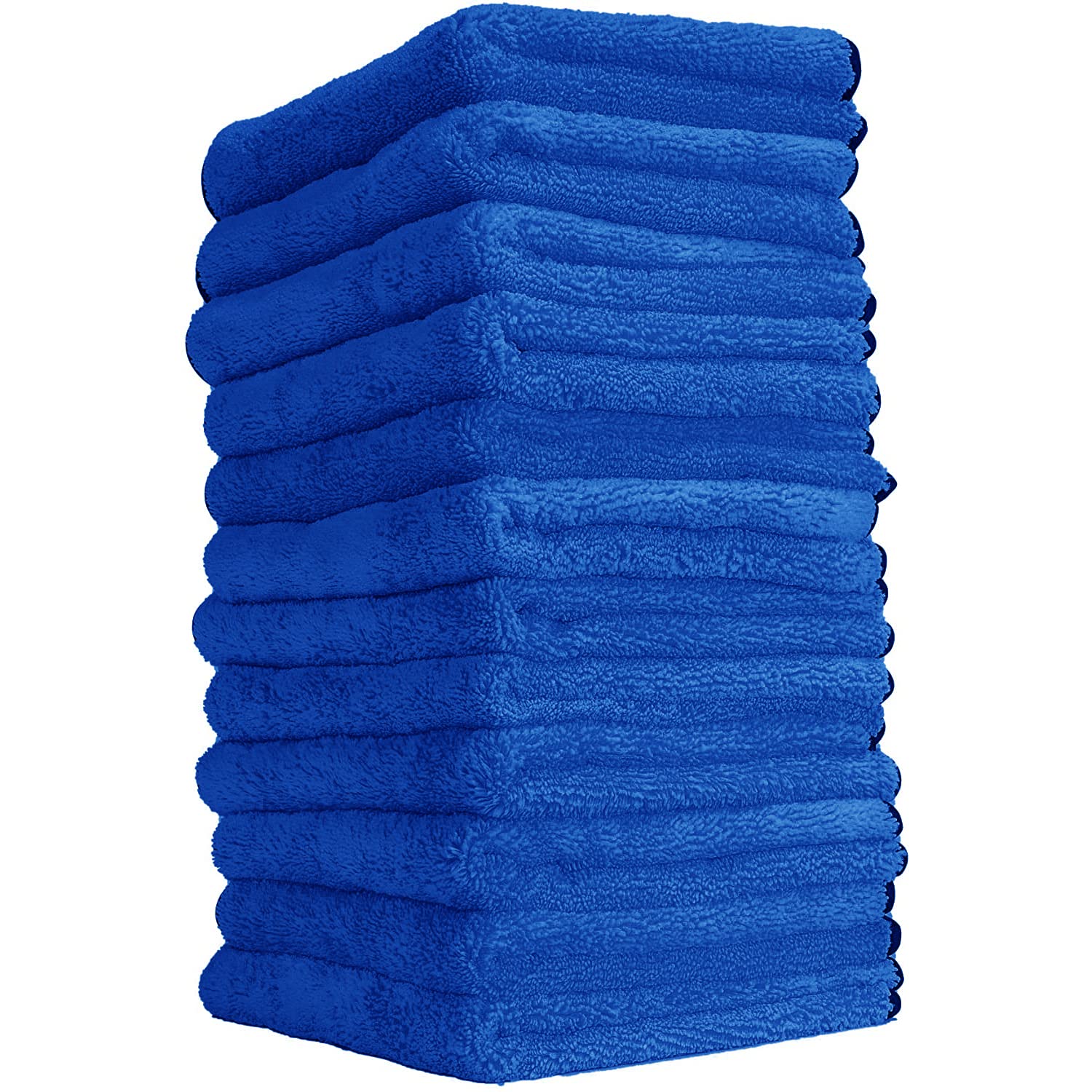 Chemical Guys Mic110012 Professional Grade Premium Microfiber Towels, Blue (16 Inch X 16 Inch) (Pack Of 12) - Safe For Car Wash,