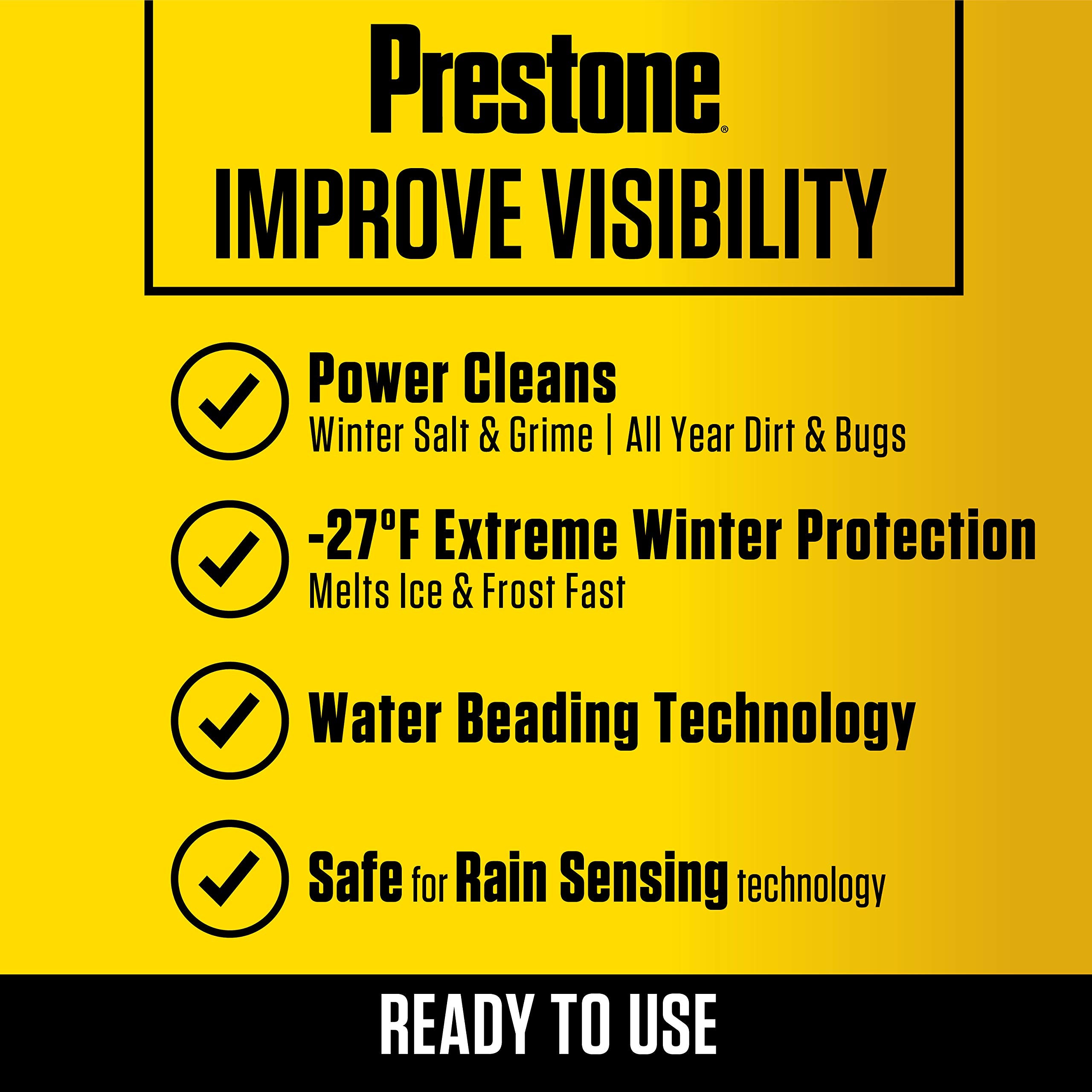 Prestone As658 Deluxe 2-In-1 Windshield Washer Fluid, 1 Gallon