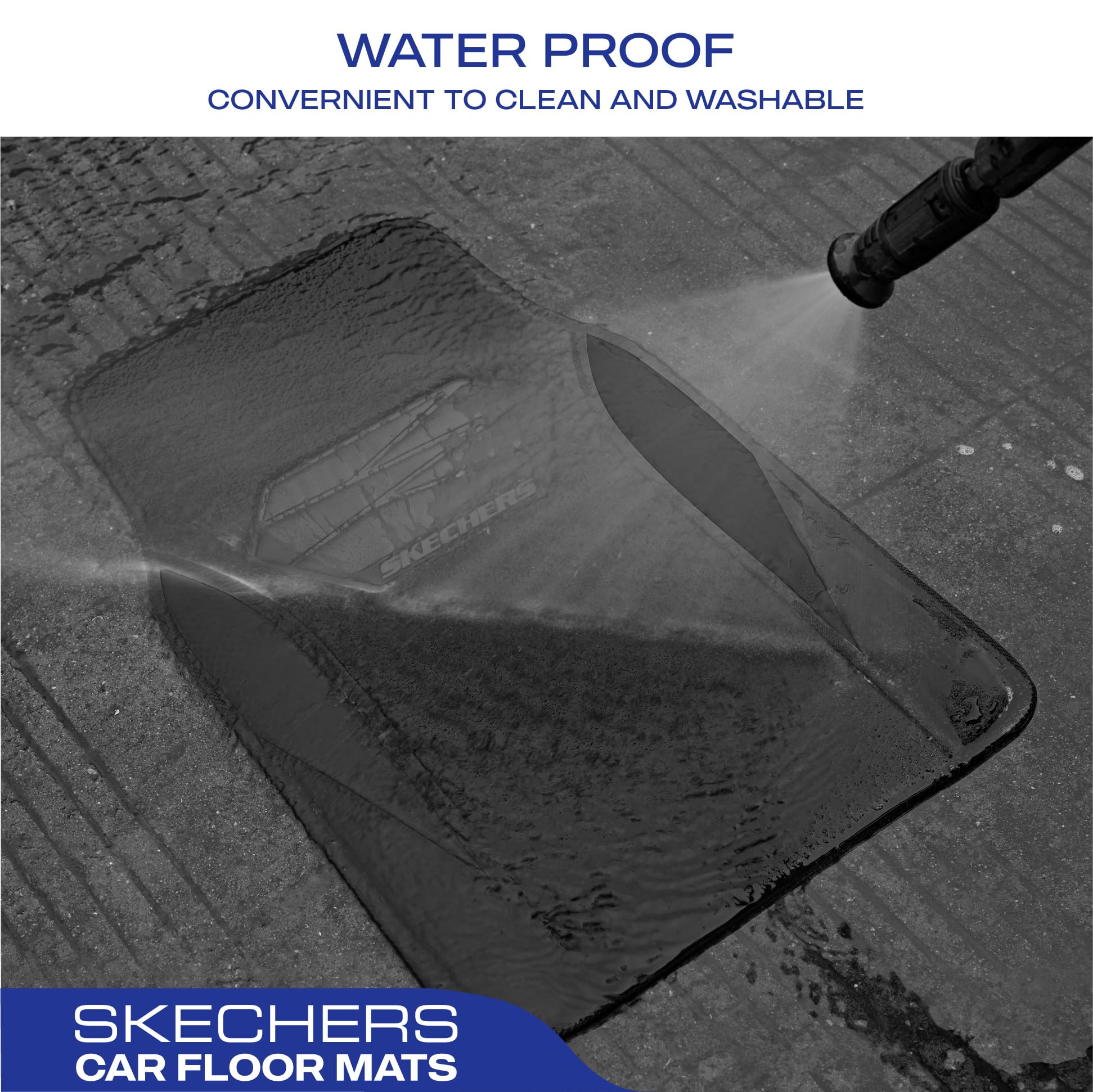 Skechers Car Floor Mats,Waterproof Universal Fit Car Mats,Faux Leather Car Floor Mats,Carbon Floor Mats for Cars with Anti-Slip