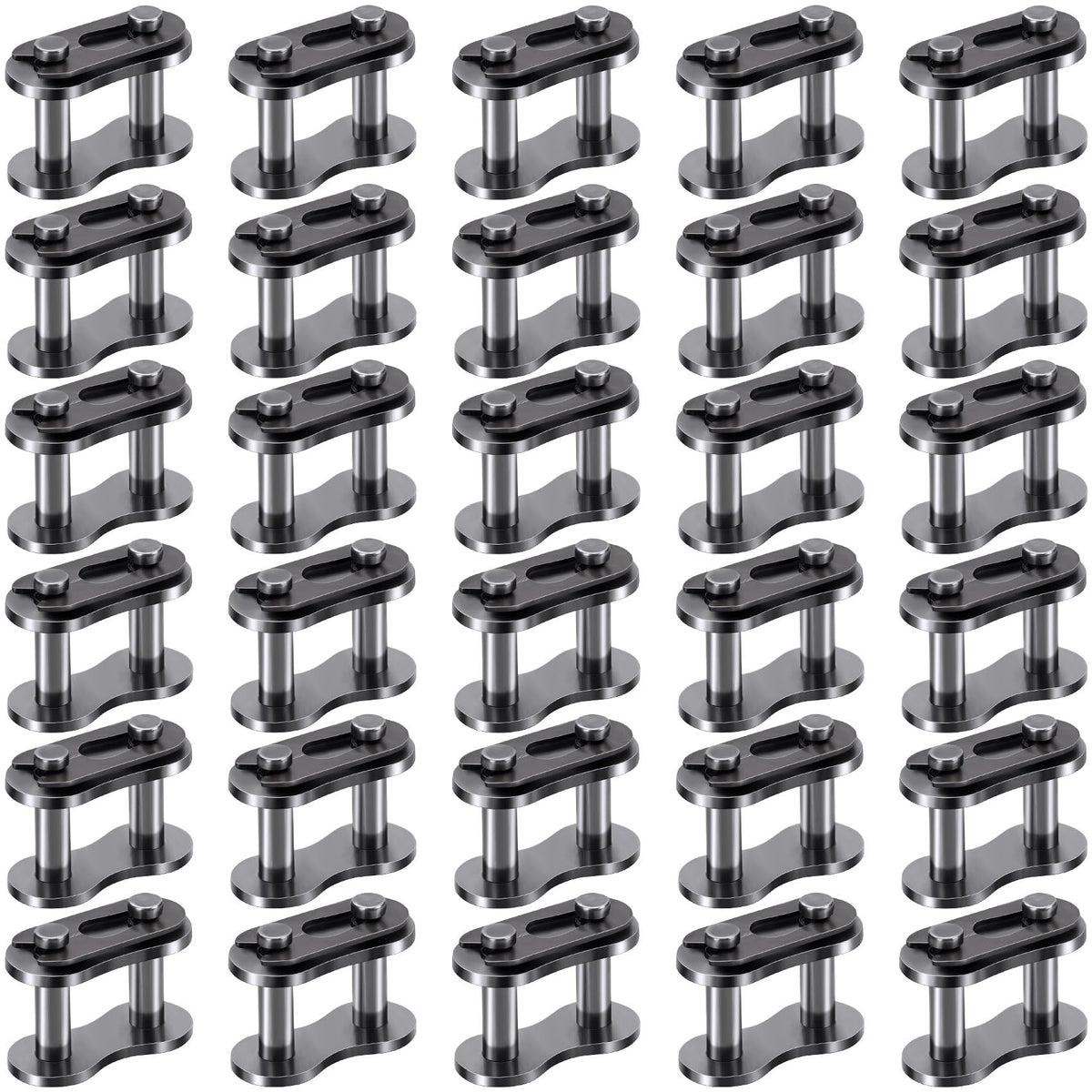 Pagow 30Pcs 40 Roller Chain Connecting Links, Master Connector Link, Heavy Duty Manganese Steel