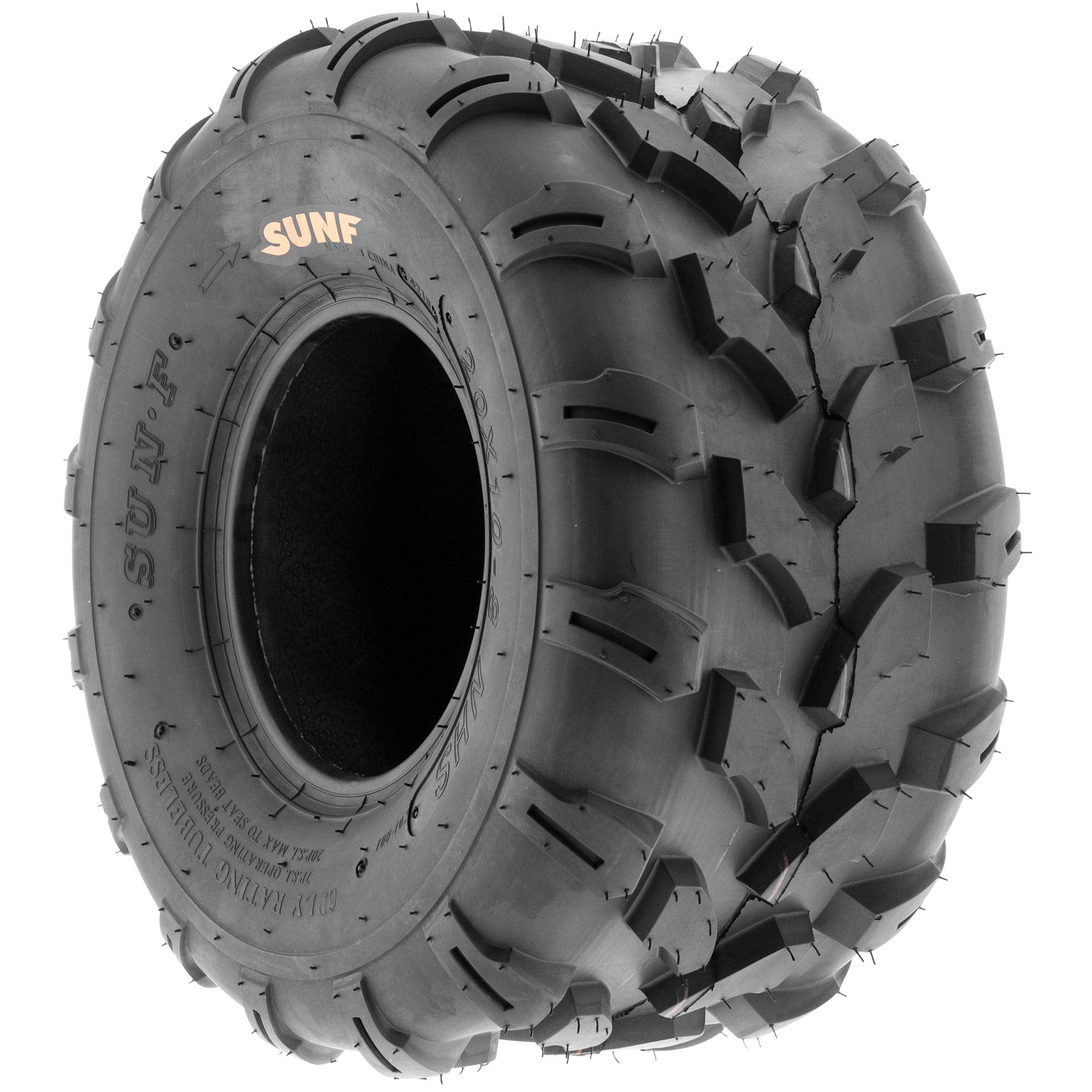 Sunf A003 Atv/Utv/Lawn-Mowers Off-Road Tire 20X10-8, 6 Pr, Directional Tread (Pair Of 2)