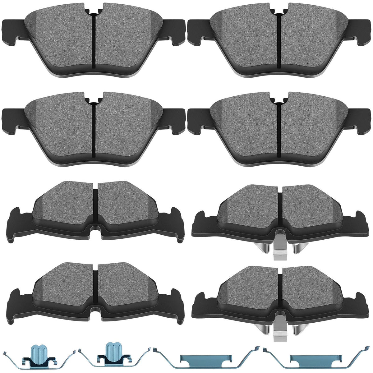 SCITOO D1061 D1171 Front Rear Brake Pads Sets Fit For BMW 128i 2008-2013,For BMW 325i 2006,For BMW 325xi 2006,For BMW 328i 2007,