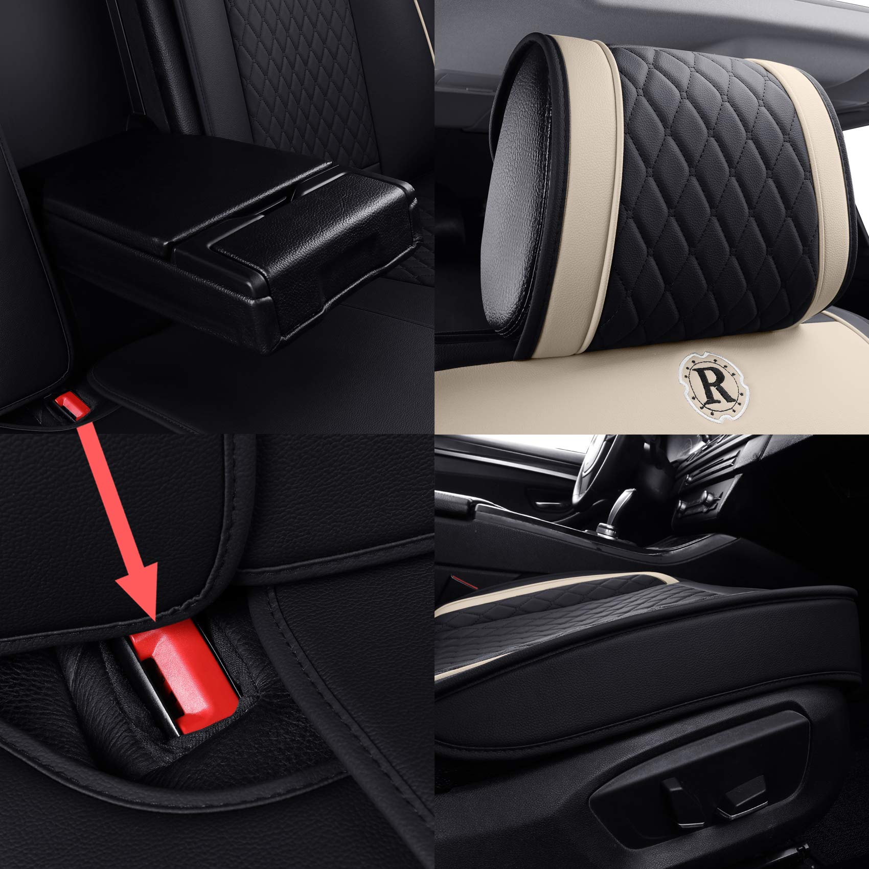 Aierxuan Seat Covers For Cars Women Leather Waterproof Universal Fit For Hyundai Elantra Sonata Ford Forte Honda Civic Crv Toyot