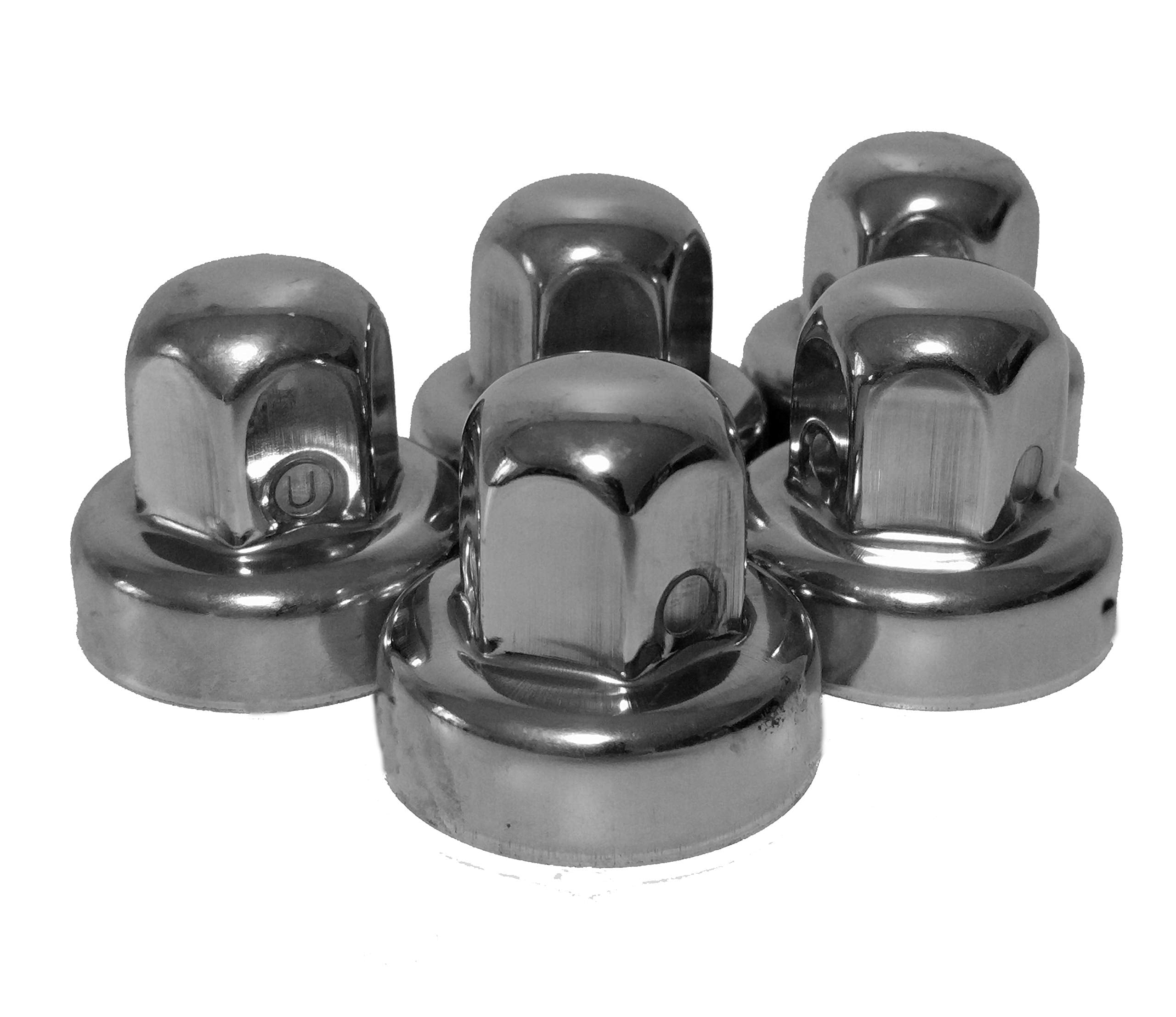 Alcoa, Lug Nut Covers, Caps (5 Pieces) Sprinter-Winnebago-Roadtrek-PleasureWay-Leisure Travel, Hide a Lug, 19mm, Stainless Steel