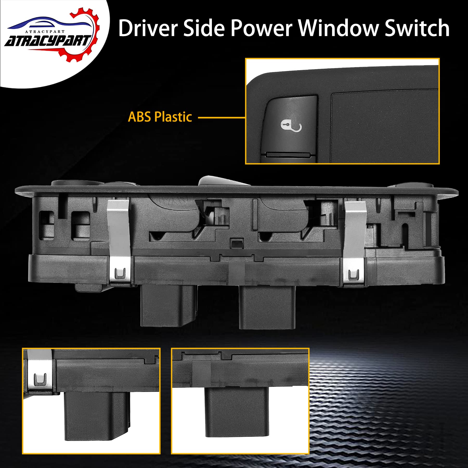 Master Power Window Switch | 8 Pins + 8 Pins Check Required | Replacement For 2008 - 2011 Dodge Grand Caravan, Chrysler Town & Country | Replaces# 04602627Ag, 04602627Ae