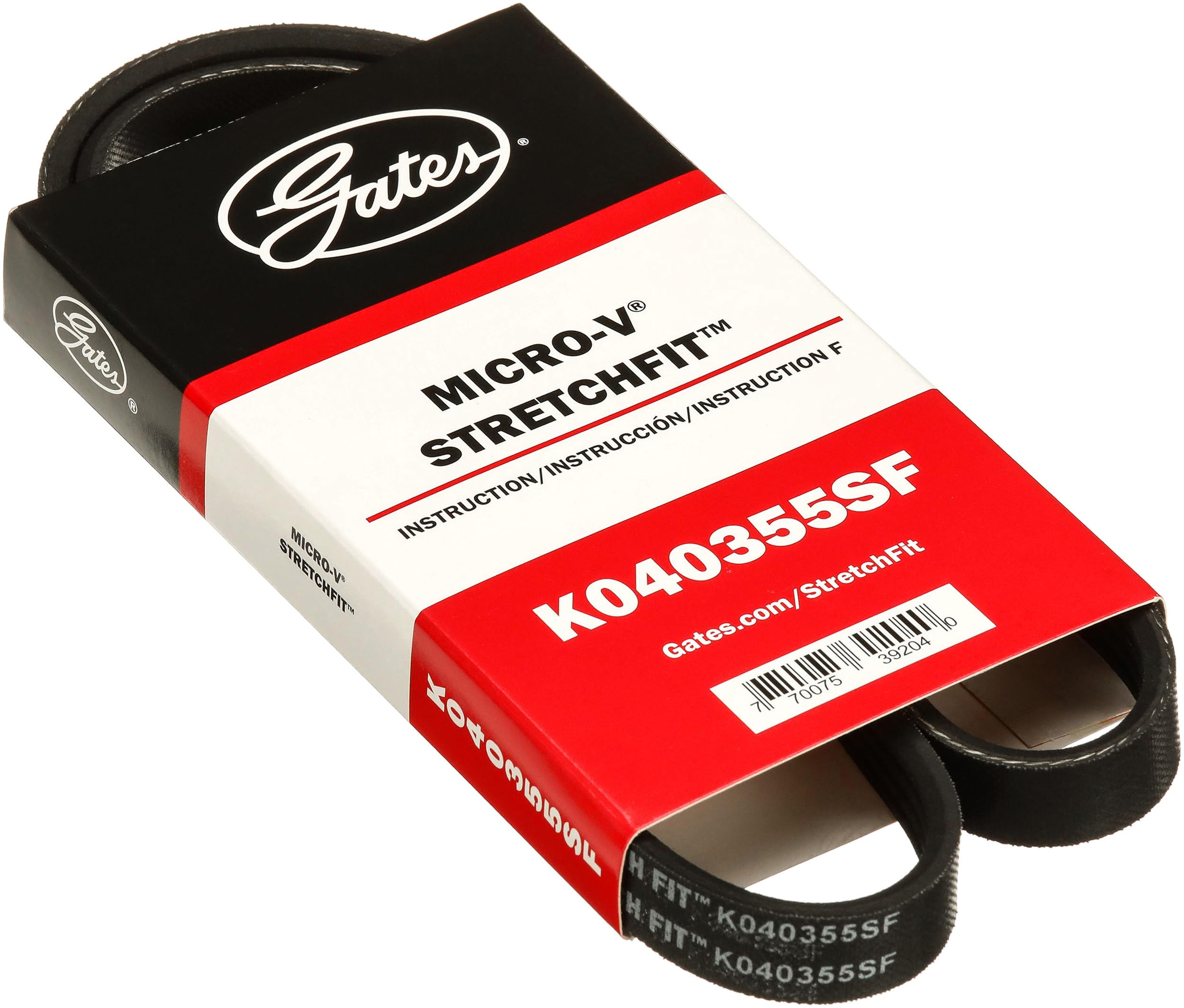 Gates K040355Sf Stretch Fit Micro-V Serpentine Drive Belt