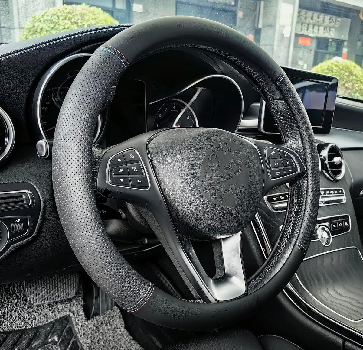 Xhring Car Steering Wheel Cover For Honda Civic Accord Crv Hrv Pilot Passport Odyssey Insight Fit Ridgeline Clarity City Lx Ex E