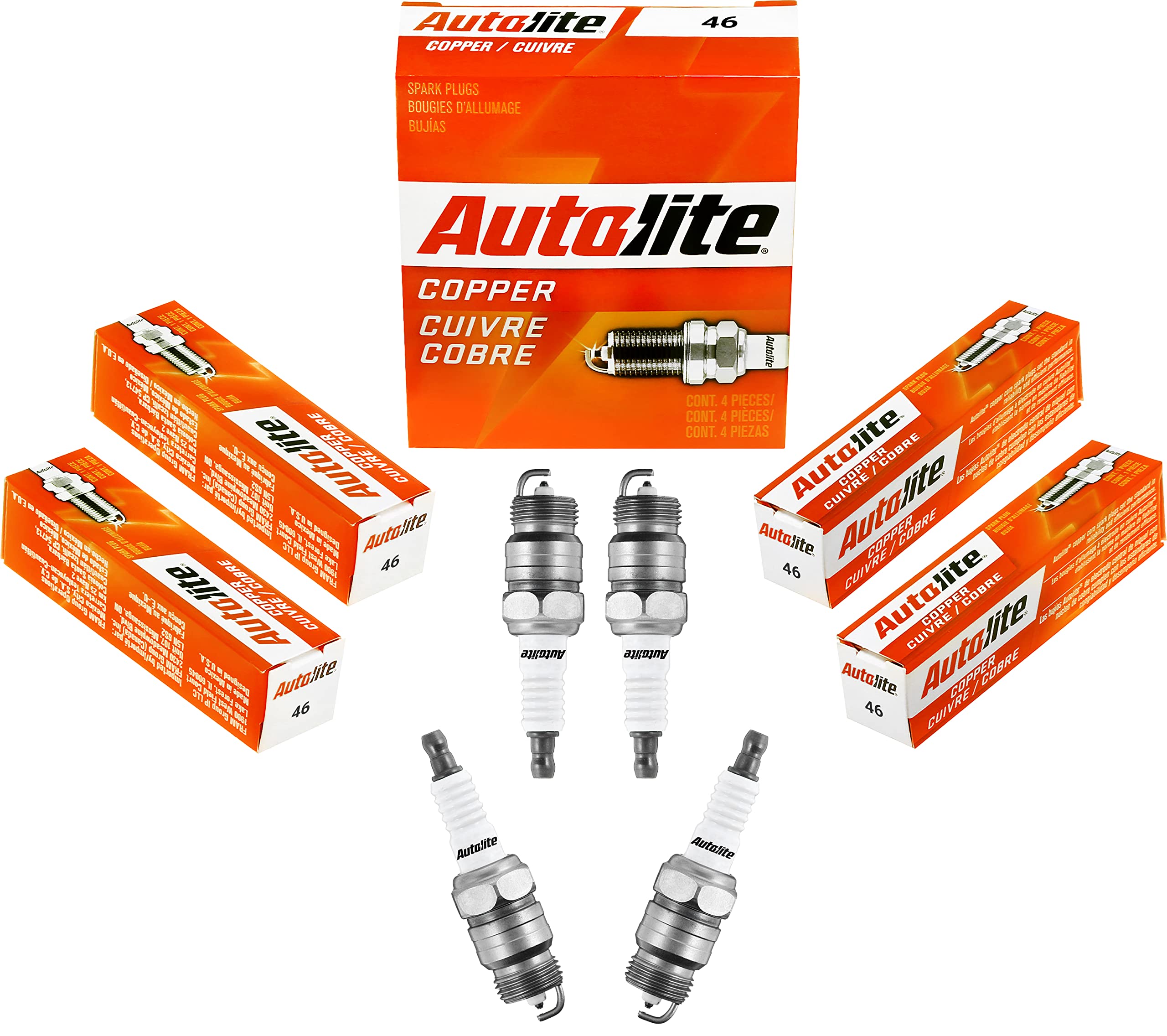 Autolite 46 Copper Resistor Automotive Replacement Spark Plug (1 Pack)
