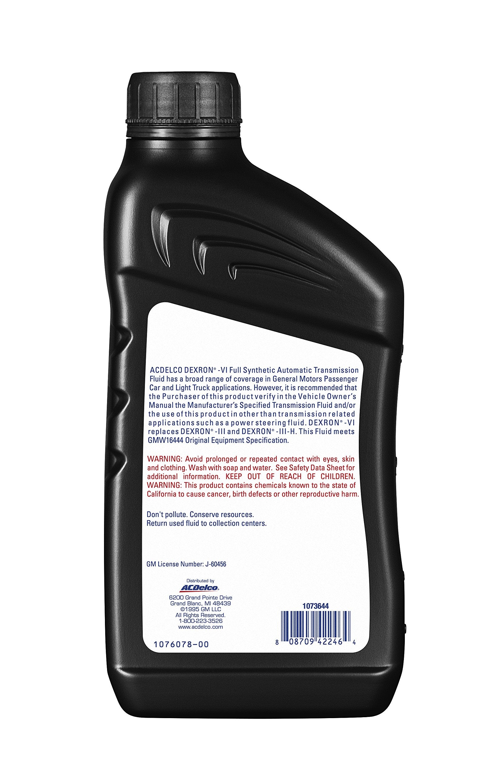 Acdelco Gm Original Equipment 10-9243 (88865549) Dexron Vi Full Synthetic Automatic Transmission Fluid - 1 Qt (Pack Of 1)