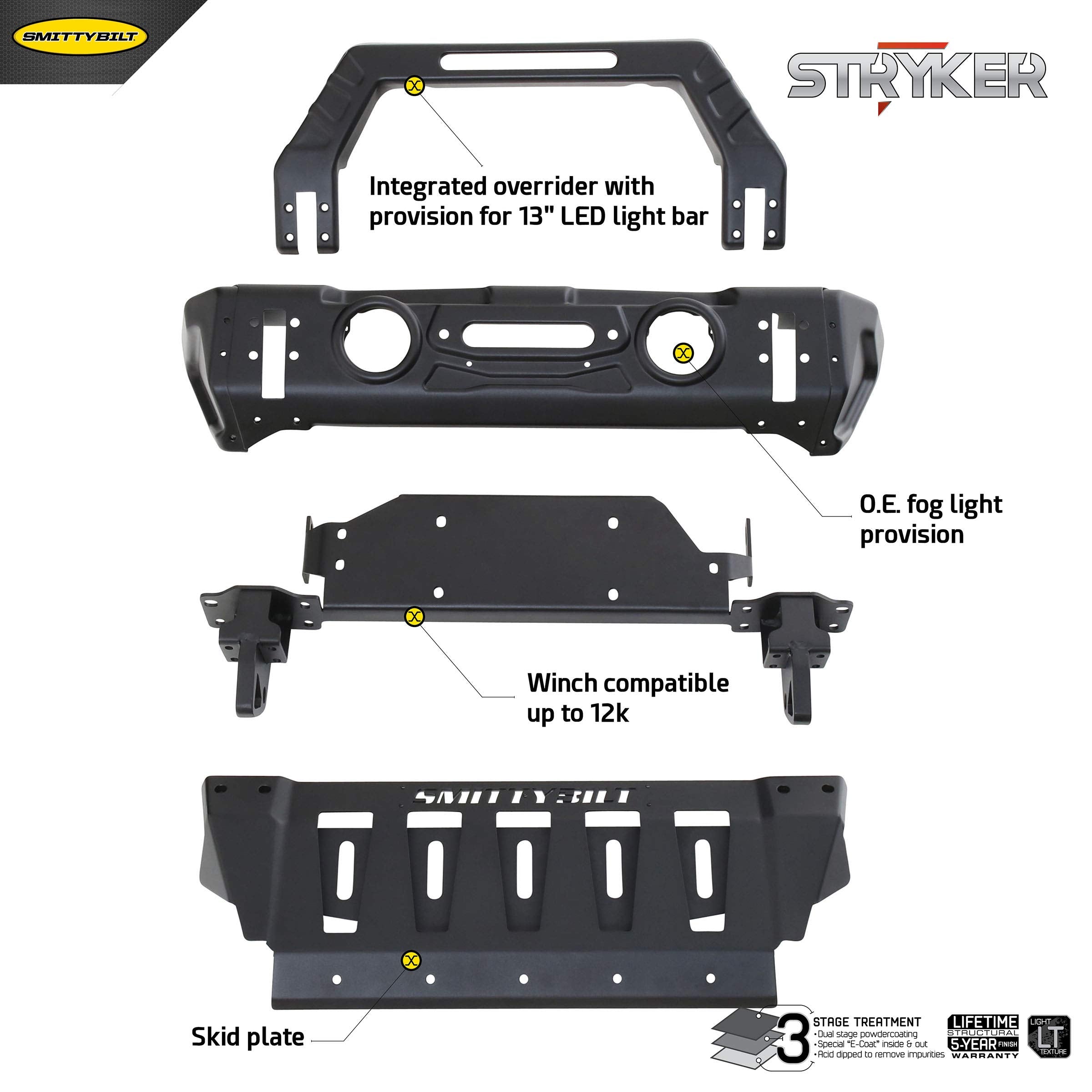 Smittybilt Stryker Front Bumper (Center Section Only) 76730