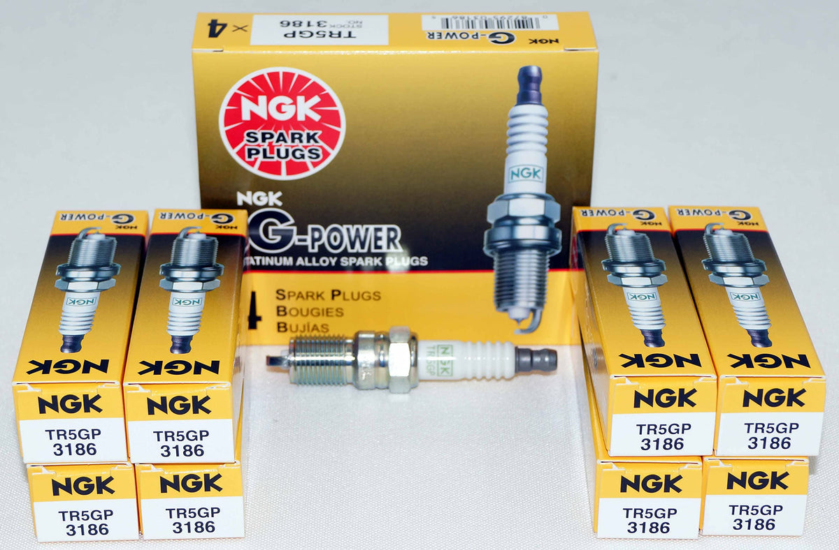 8X Ngk G-Power Platinum Spark Plug Stock 3186 Platinum Tip Trapezoid .040'' Tr5Gp