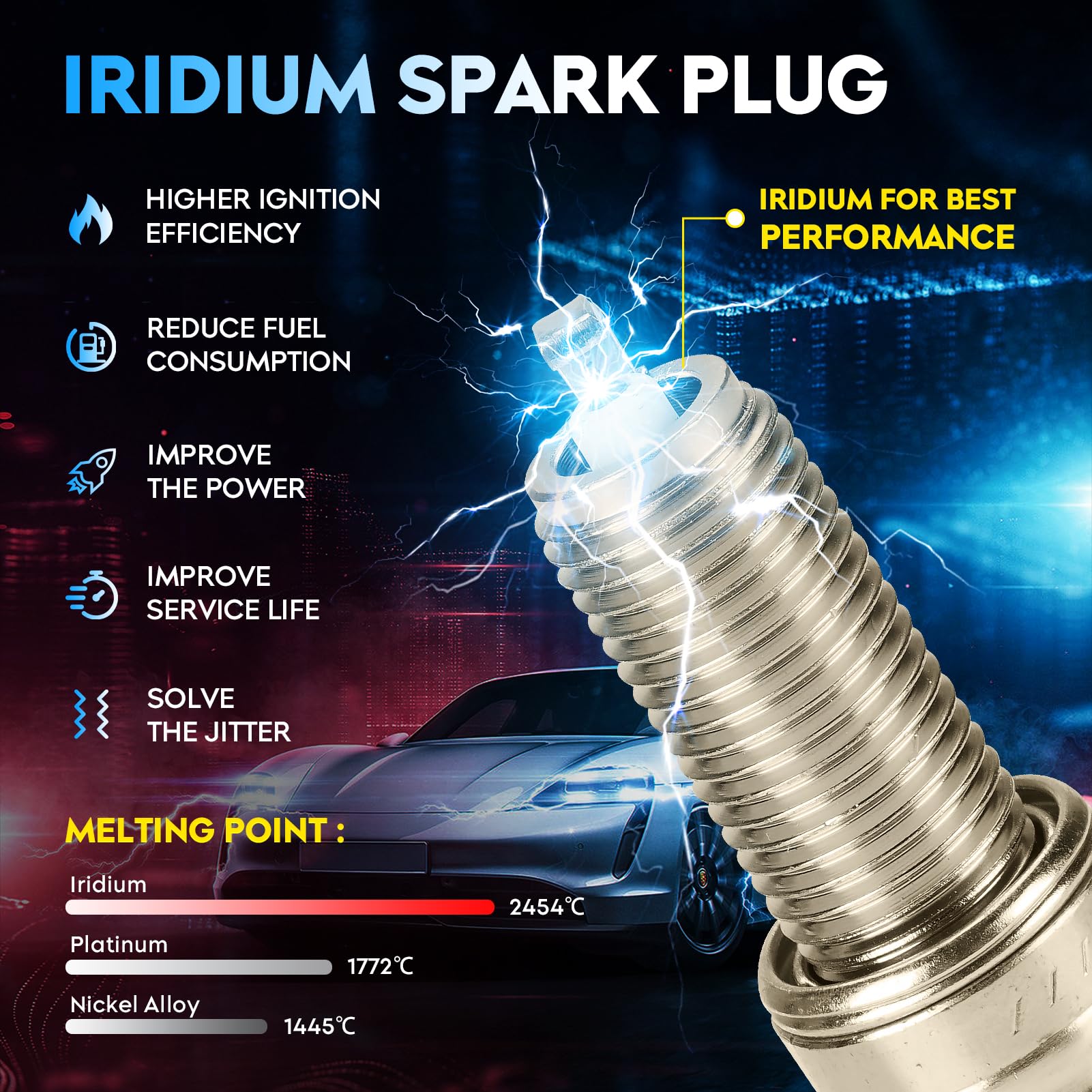 Ignition Coil Pack + Iridium Spark Plugs For 2007-2016 Nissan Altima 2.5L L4, 2009-2014 Cube, 2013-2014 Nv200, 2008-2016 Rogue,