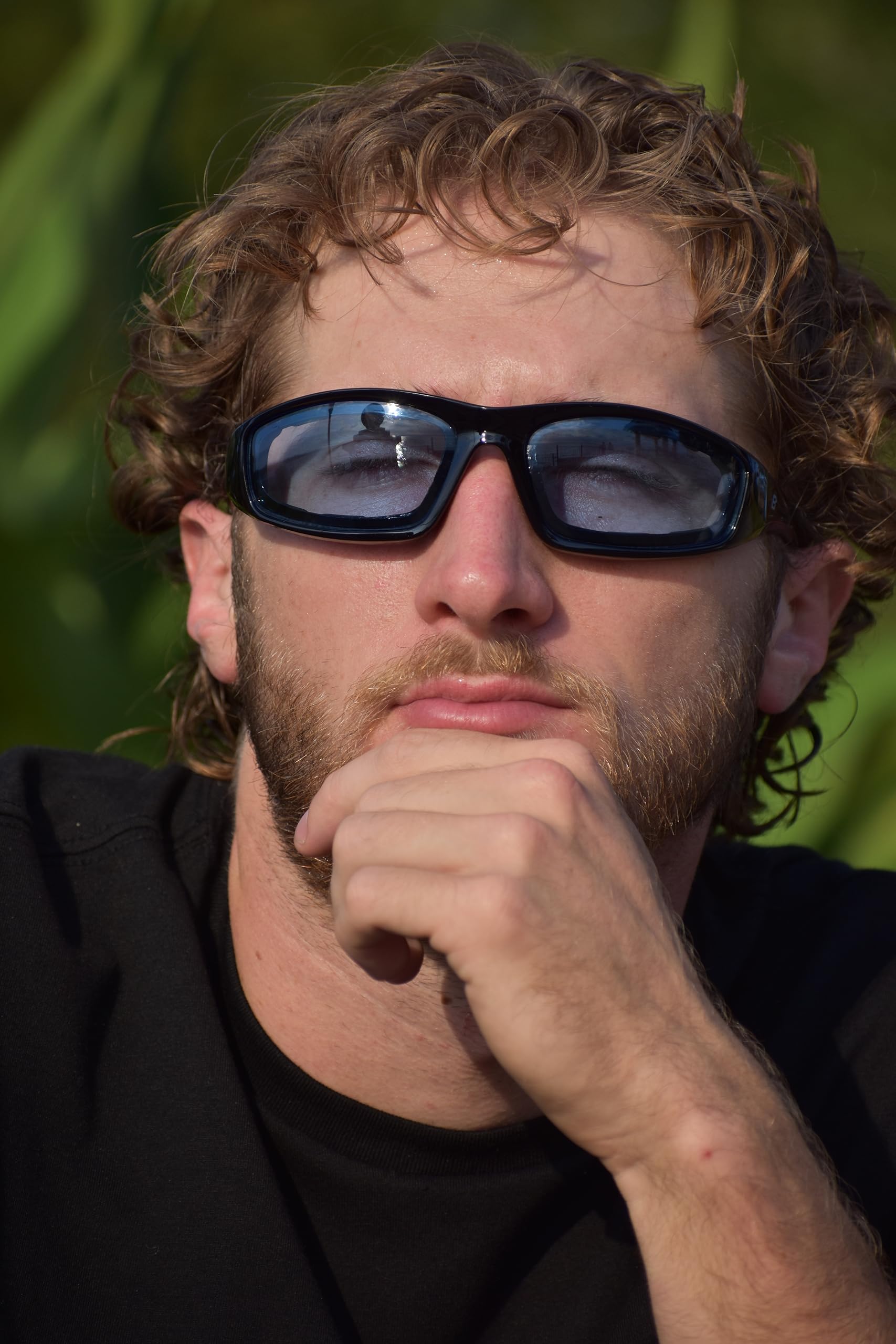 Birdz Eyewear Oriole Padded Motorcycle Glasses (Black Frame/Clear Lens)