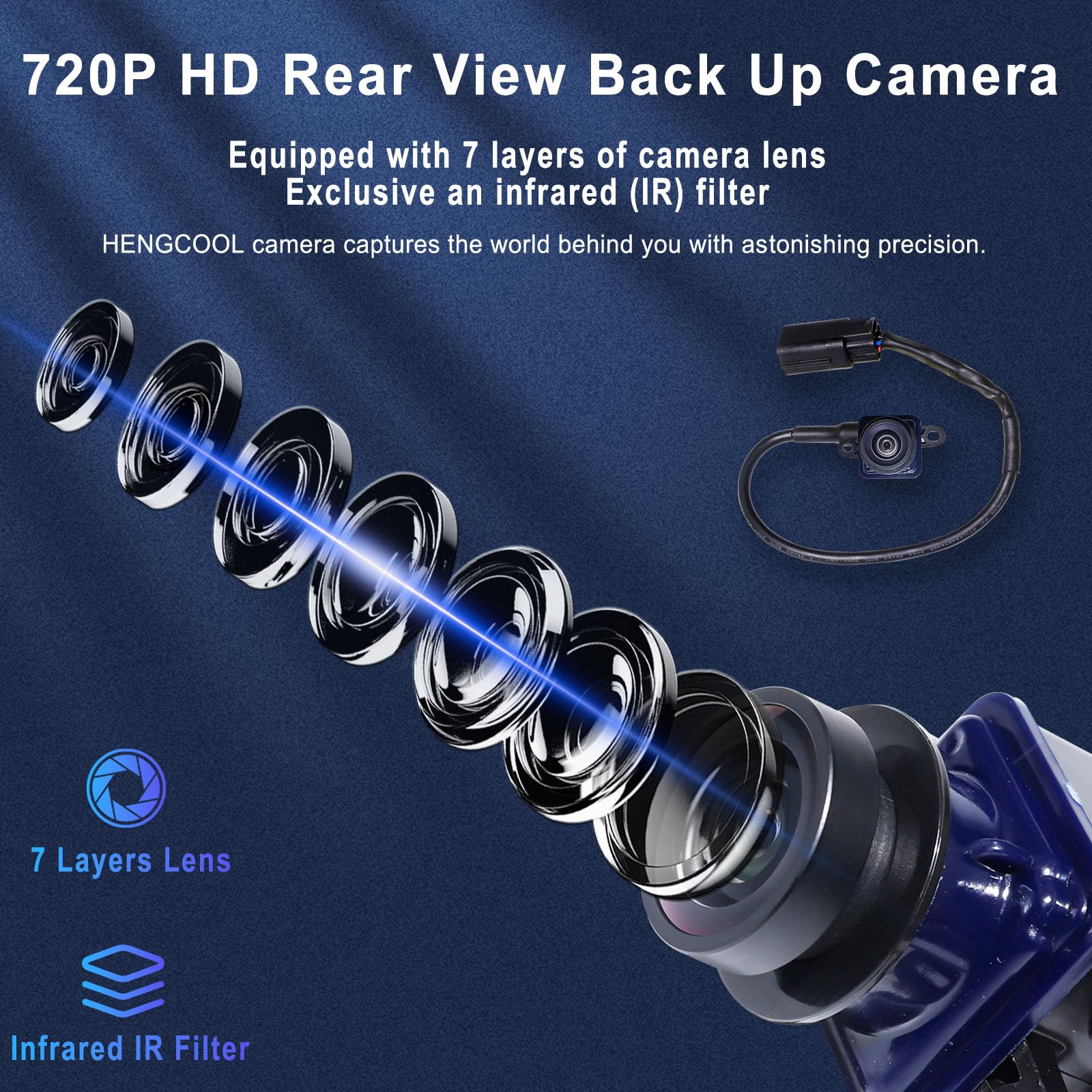 Hengcool 56054059Ac Backup Camera - Compatible For Jeep Grand Cherokee 2011 2012 2013,For Dodge Durango 2011 2012 2013 Replace O
