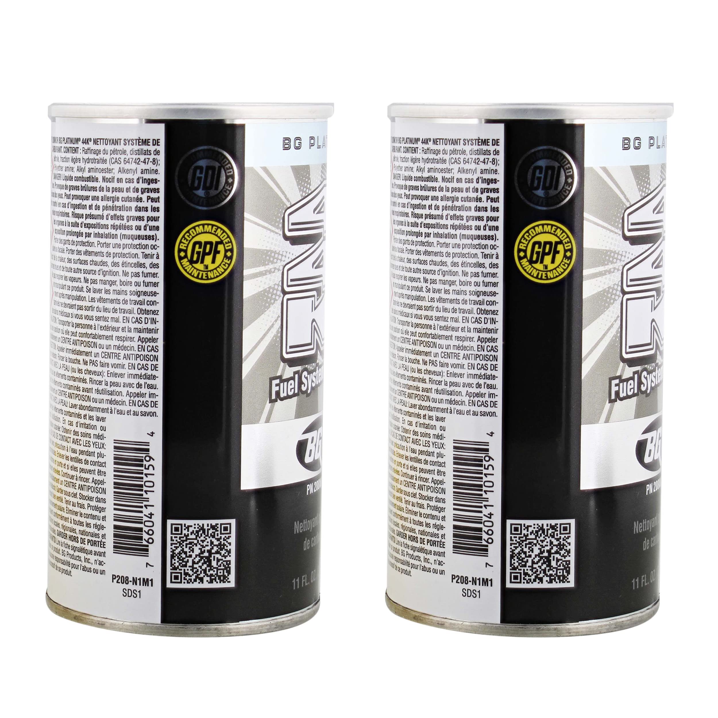 2 Pack Bg 44K Fuel System Cleaner Power Enhancer 11 Oz Cans