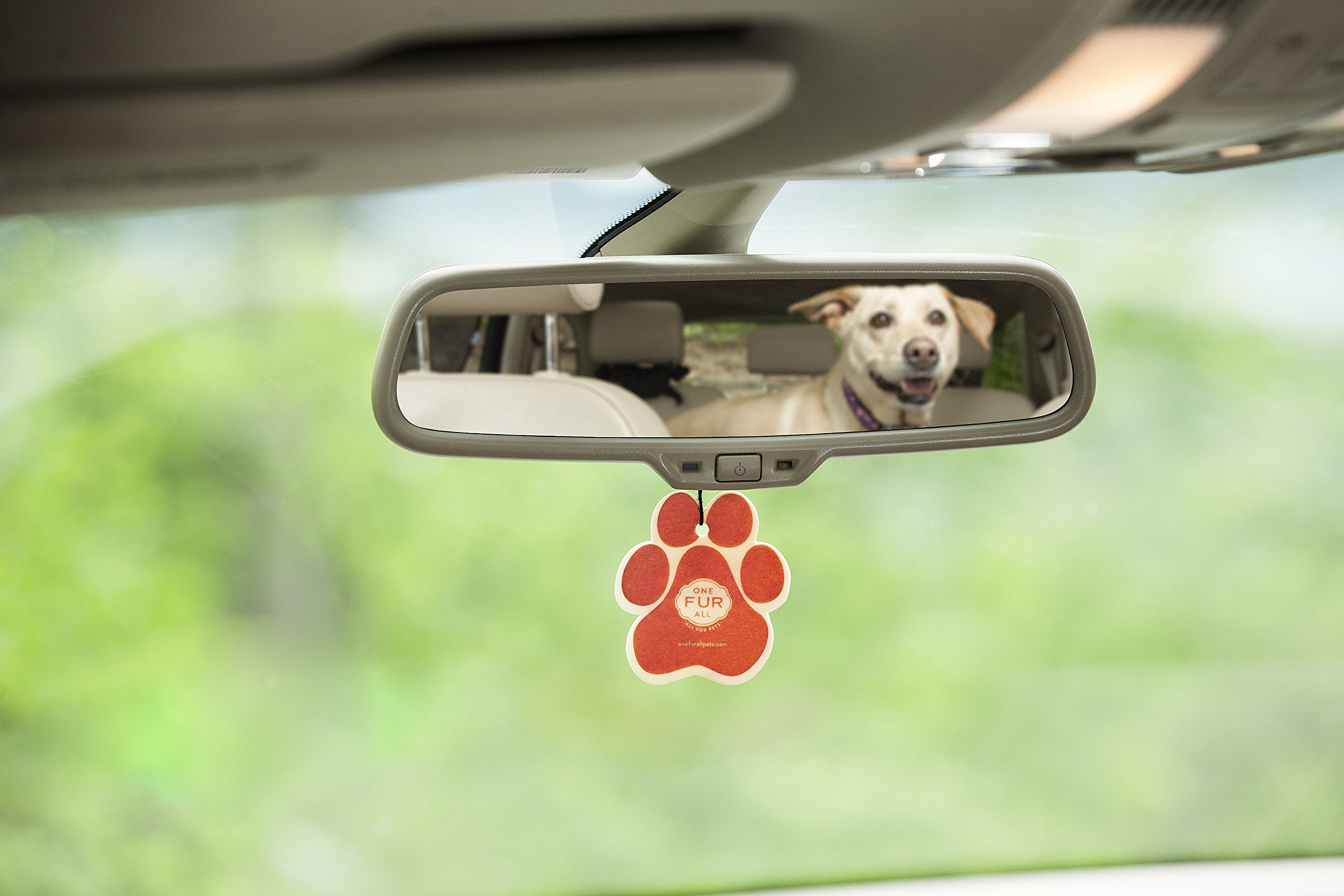 One Fur All Pet House Car Air Freshener, Pack Of 4 - Mango Peach - Non-Toxic Auto Air Freshener, Pet Odor Eliminating Air Freshe