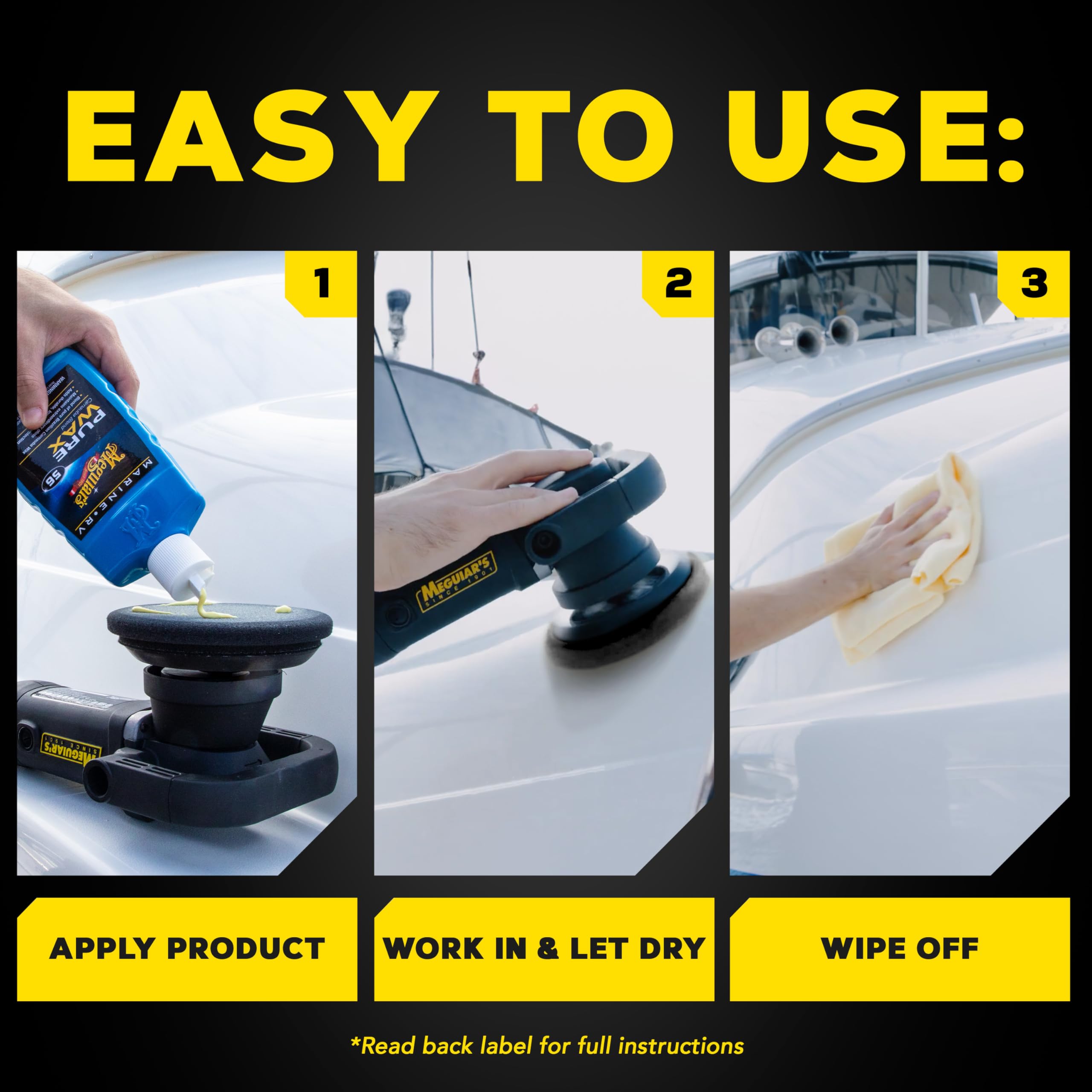 Meguiar'S M5616 Marine/Rv Pure Wax Carnauba Blend - 16 Oz Bottle (Packaging May Vary)