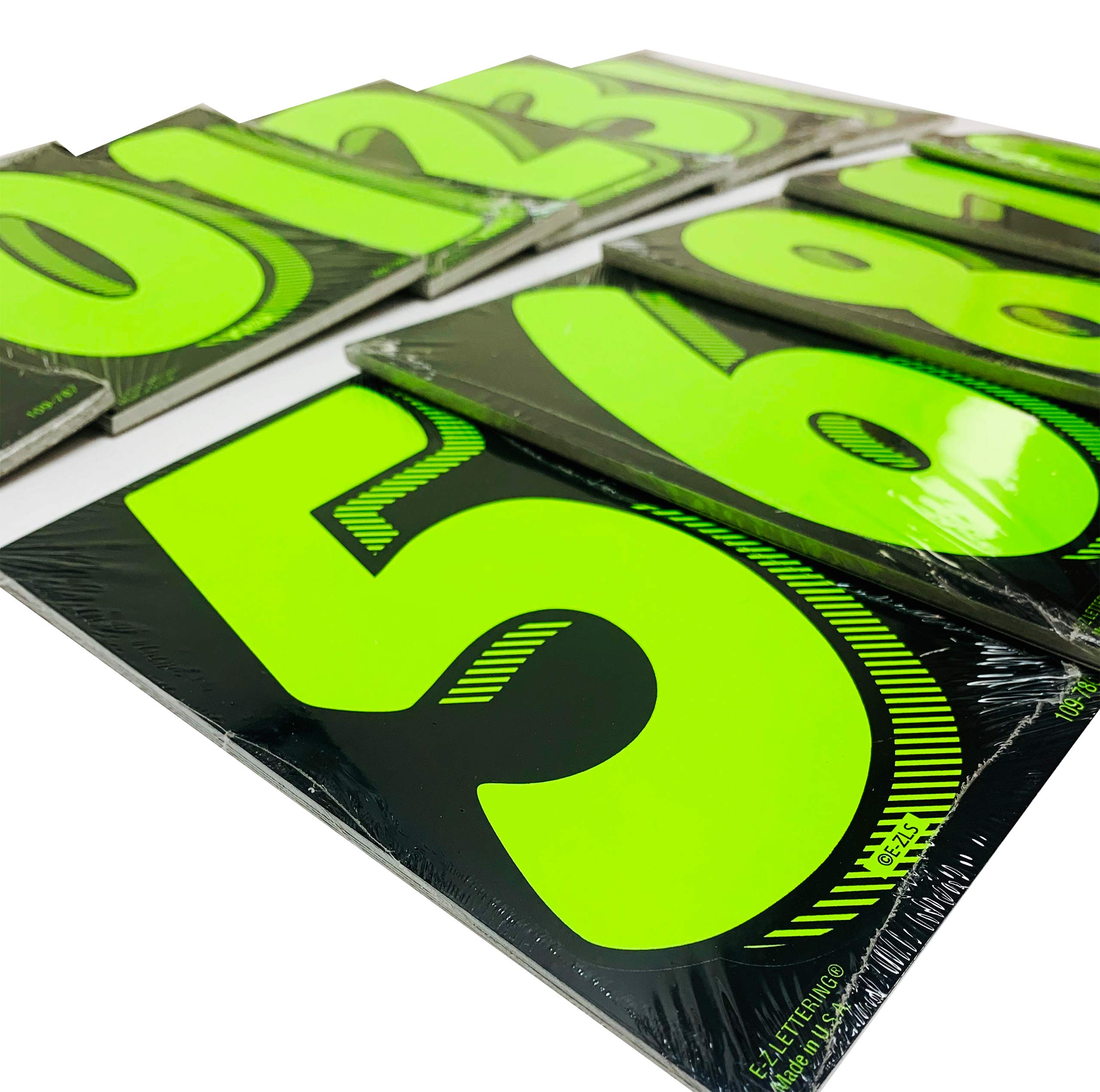 EZ Line Vinyl Decals for Cars Chartreuse Large Number Stickers Windshield Pricing Number (Dollar Sign $)