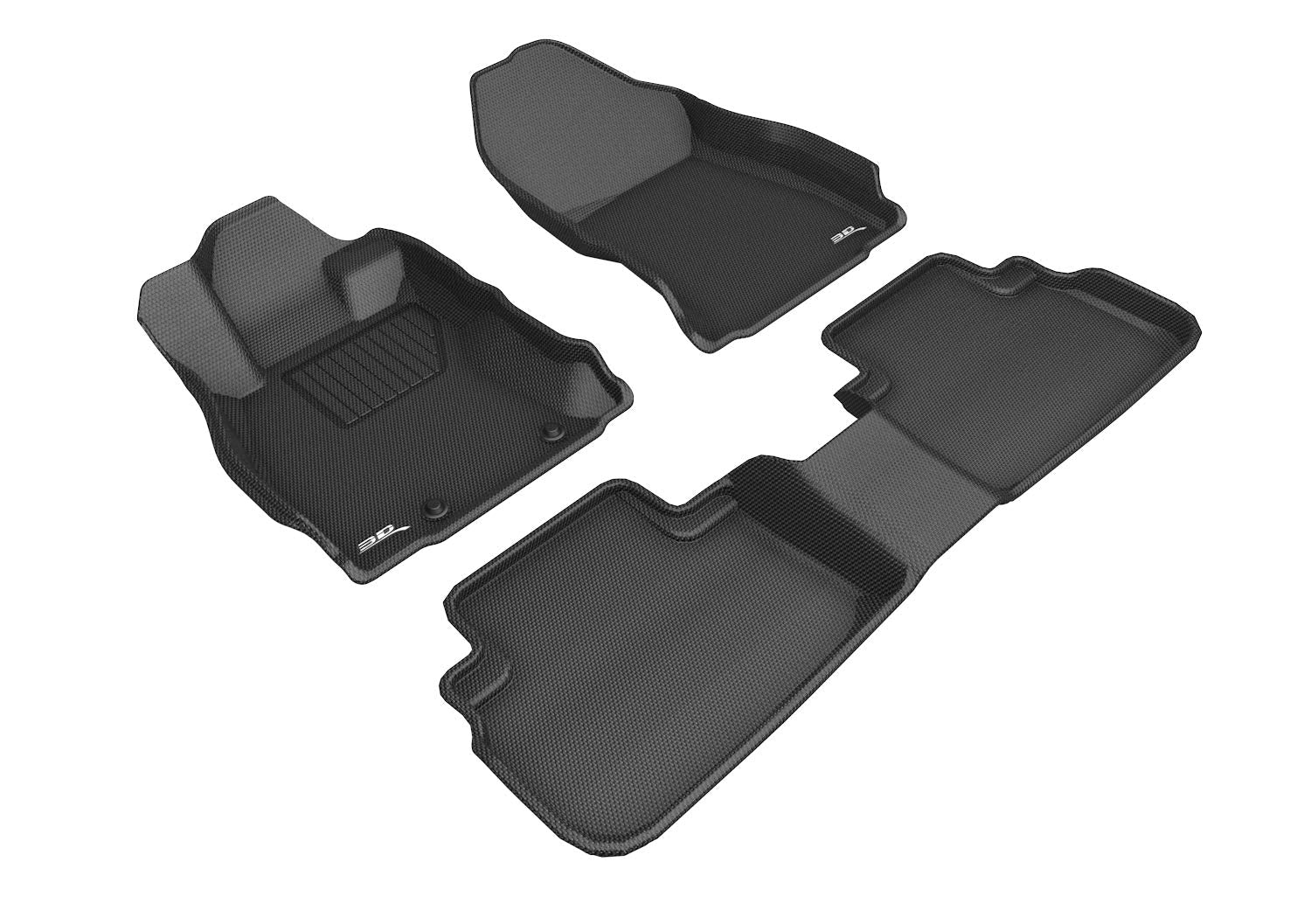 3D Maxpider Custom Fit Kagu Floor Mat (Black) Compatible With Subaru Forester 2019-2024 - Full Set