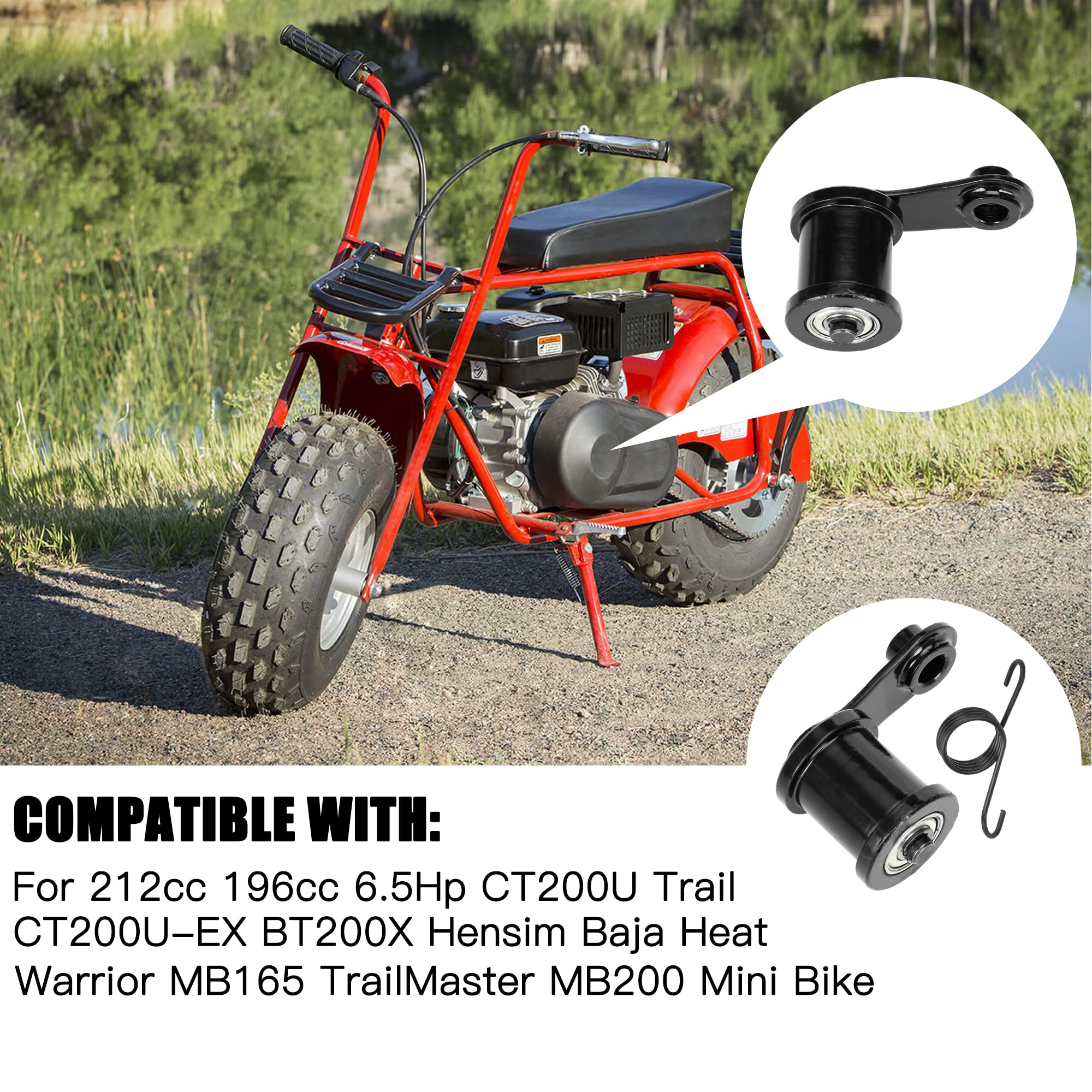 Grehua Chain Tensioner With 1-3/4'' Roller Spring Master Link For 212Cc 196Cc 6.5Hp Ct200U Trail Ct200U-Ex Bt200X Hensim Baja He