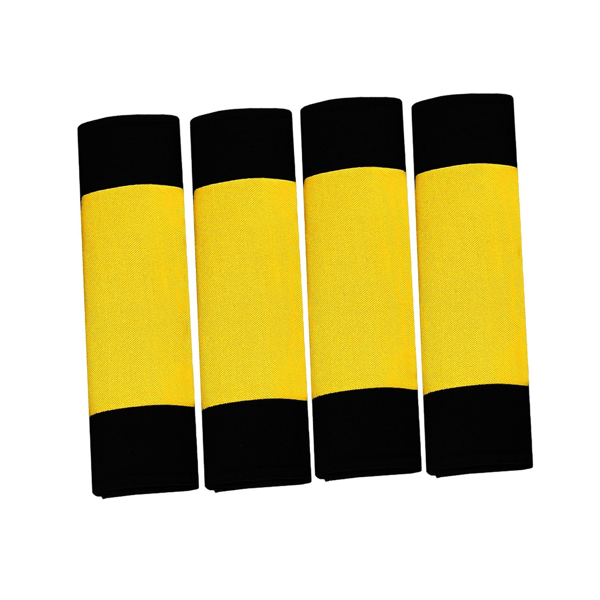 Fh Group Universal Fit Modernistic And Seat Belt Pads Combo Set Steering Wheel Cover Fits Most Cars, Suvs Yellow