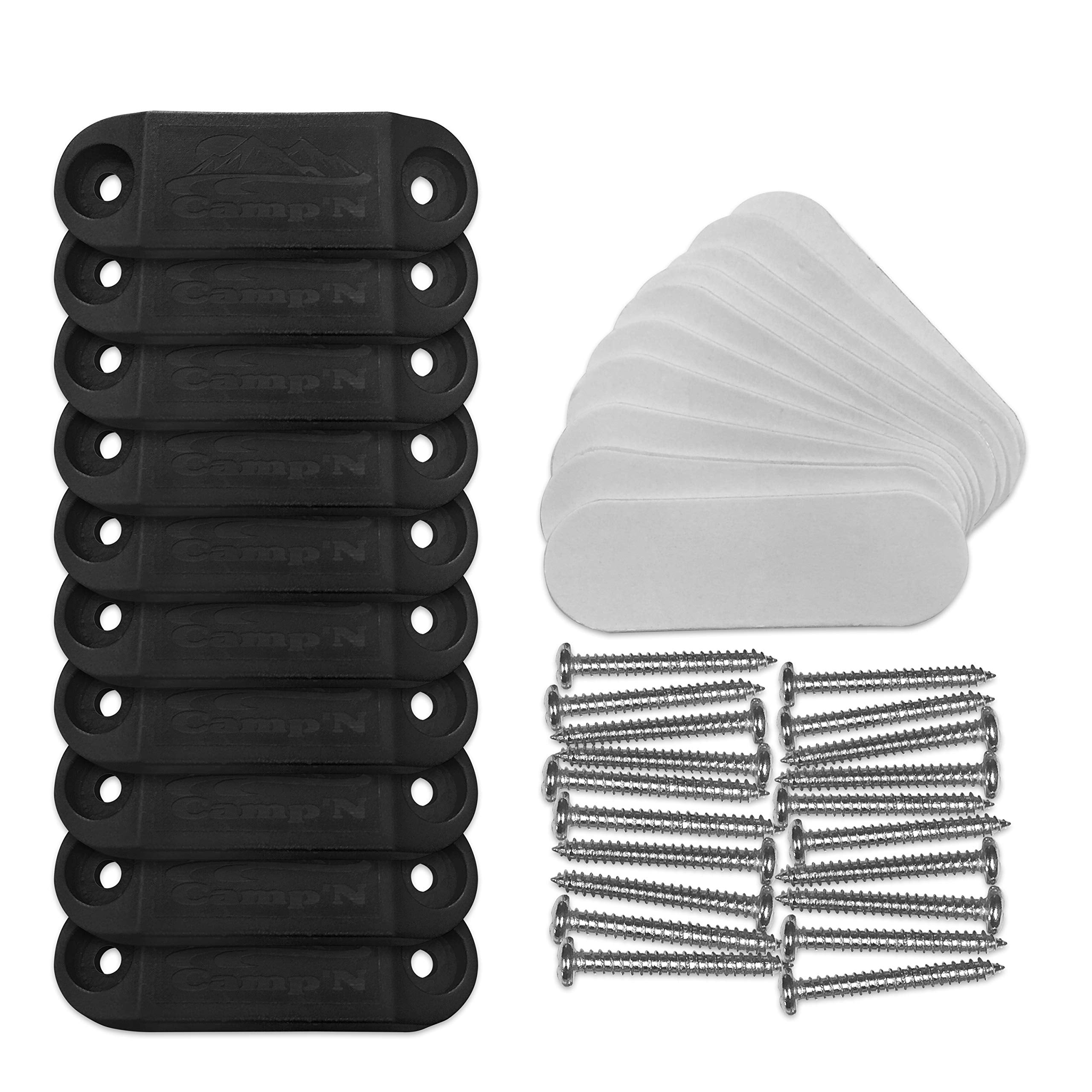 Camp'N Rv Magnetic Door Catch (Black 5-Pair) Rv Magnetic Door Holder & Rv Door Magnet For A Secure Hold. Magnetic Rv Door Holder - Rv Door Magnetic Catch - Rv Door Magnets With Mounting Hardware