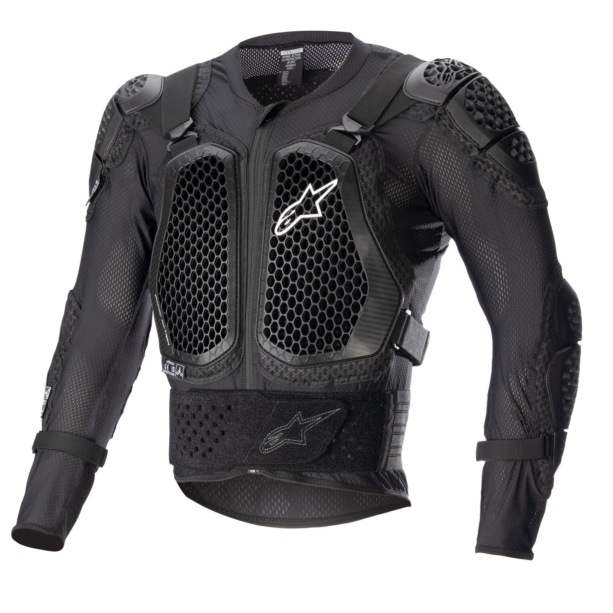 Alpinestars 6506823-10-S: Bionic Action V2 Protection Jacket Black Sm