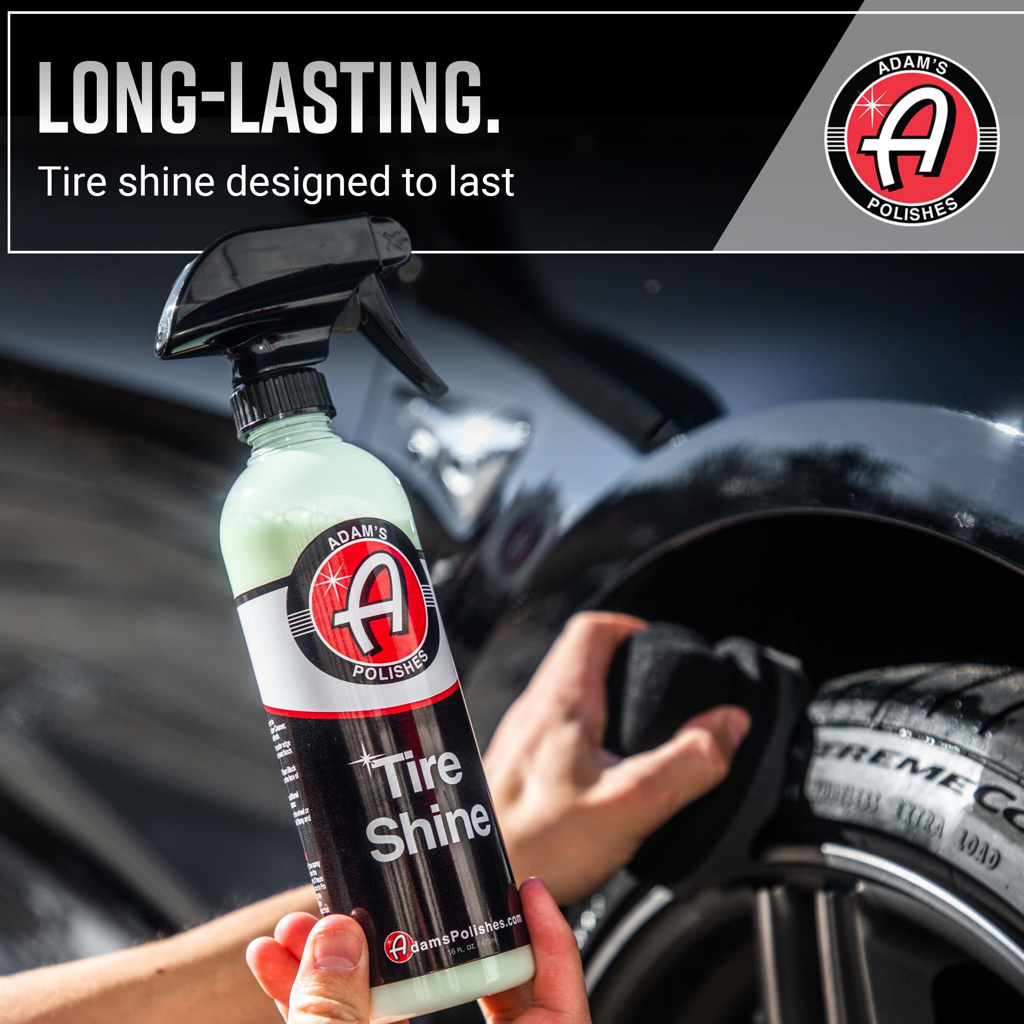 Adam'S Polishes Tire Shine Gallon - Spray Tire Dressing W/ Sio2 For Non Greasy Car Detailing |Use W/Tire Applicator After Tire C