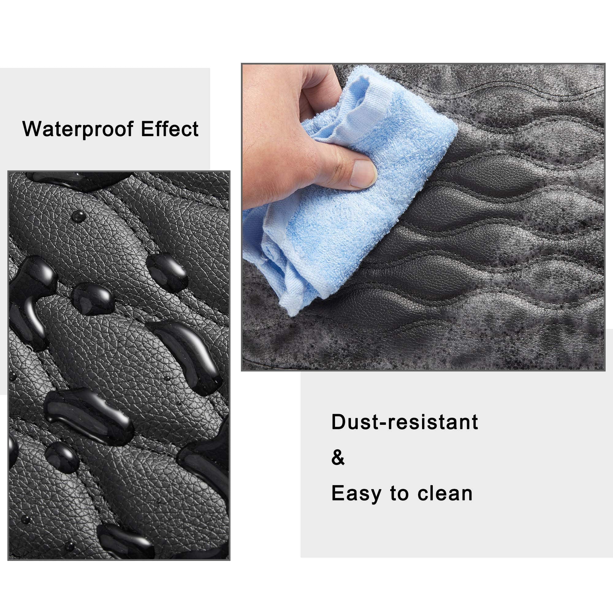 Winka Center Console Cover, Waterproof Pu Leather Auto Armrest Cushion Pad For Vehicle, Suv, Truck Car Accessories Black