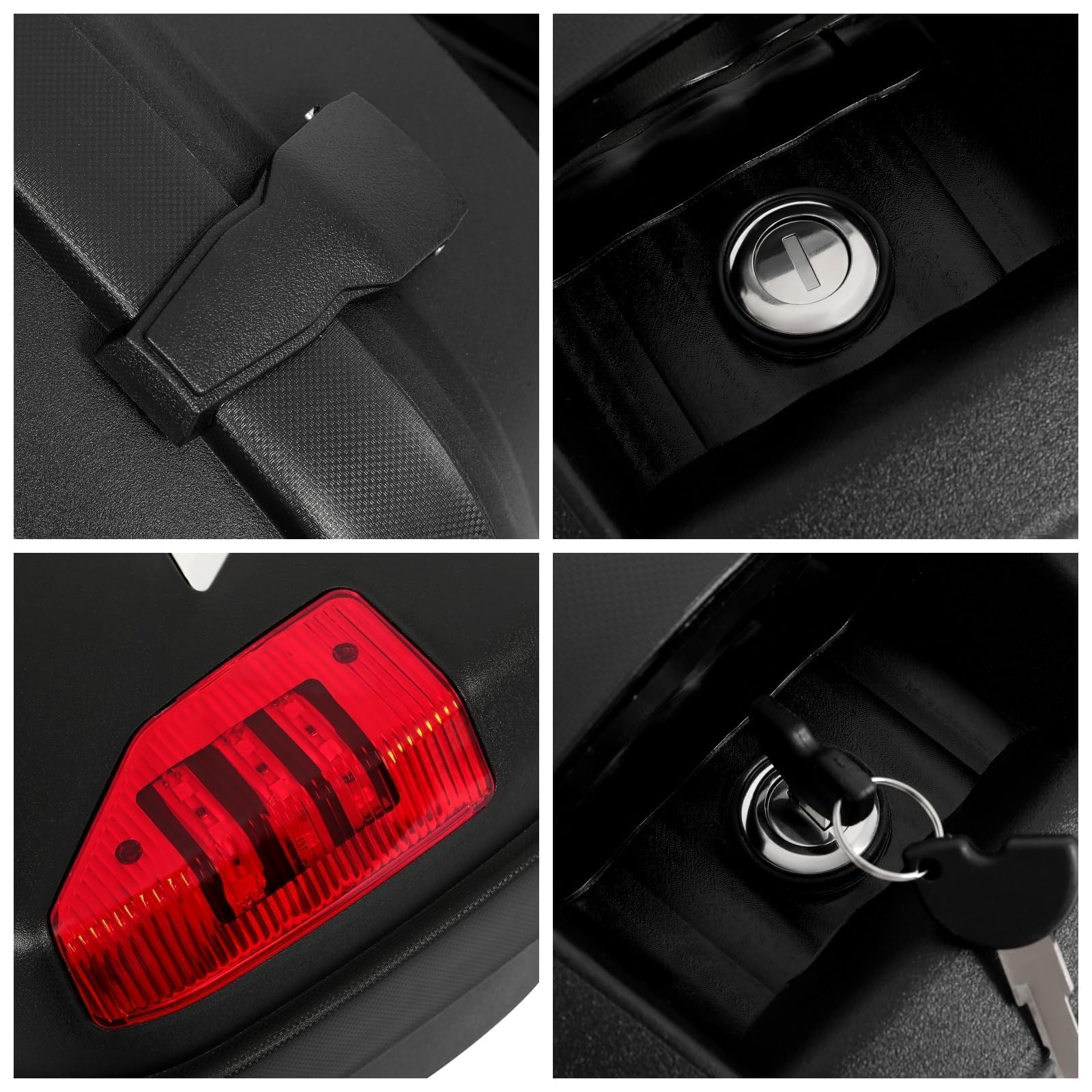 ECOTRIC Hard Saddlebags Compatible with Can-am Spyder ROADSTER RS ST Honda Street With Mounting Brackets