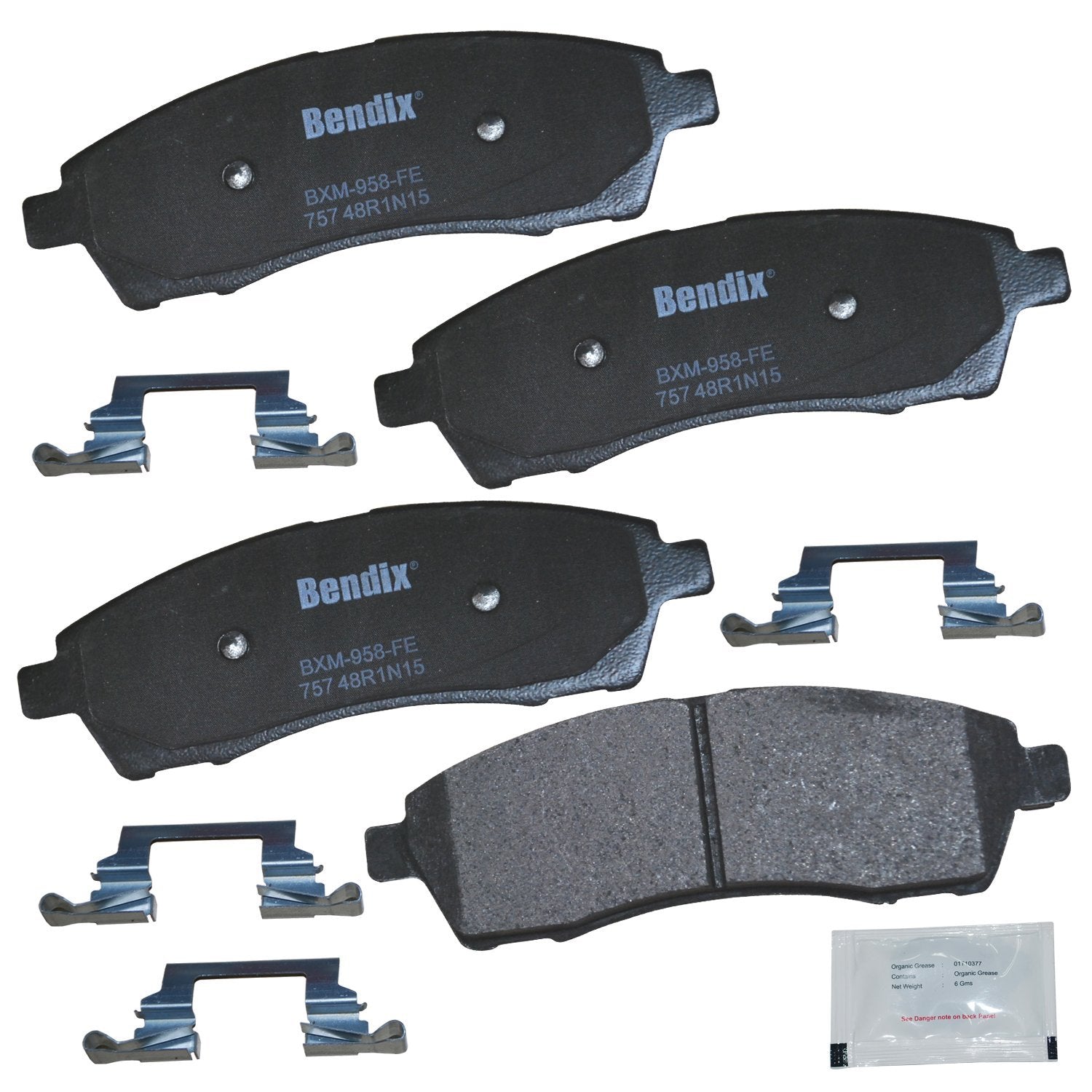 Bendix Priority1 Cfm757 Semi-Metallic Rear Brake Pads For Ford Excursion 2005-2000, F-250 Super Duty 2004-1999, F-350 Super Duty