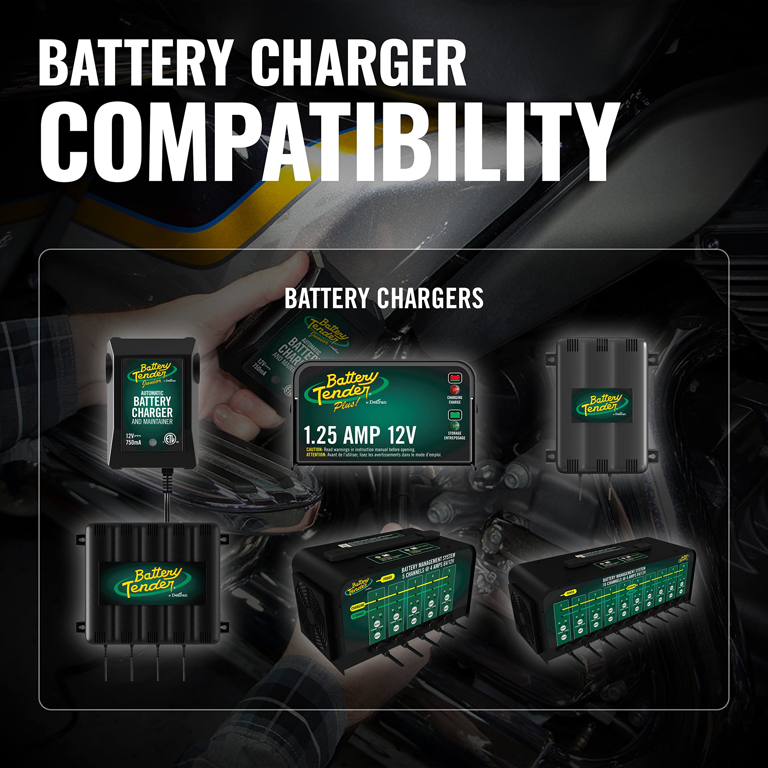 Battery Tender 25 Foot Extension SAE Cable - Designed for Use with Battery Tender Chargers - Quick Connect Plugs for Easy Connec