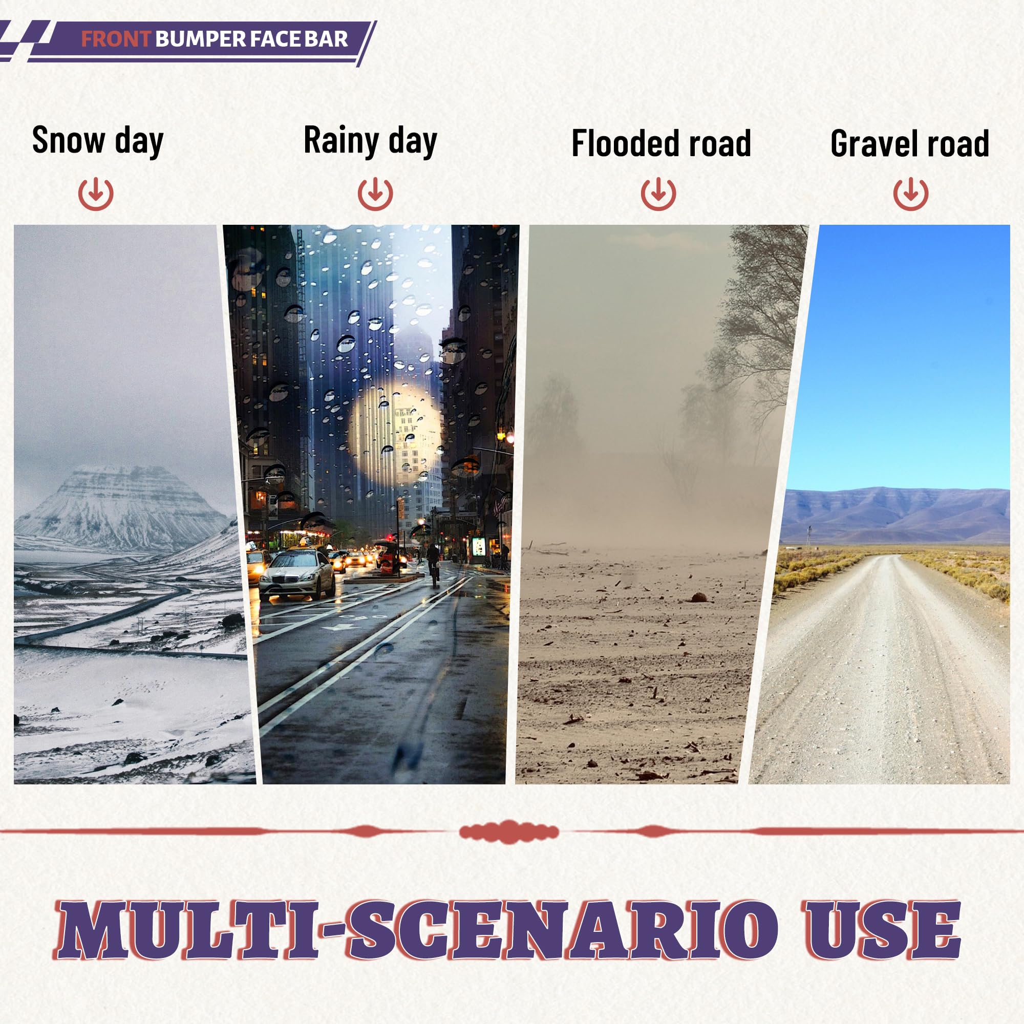 HECASA 3Pcs Front Bumper Face Bar Compatible with 2009-2014 Ford F150 Replacement for 9L3Z17757DPTM FO1002413 Electrophoresis Bl