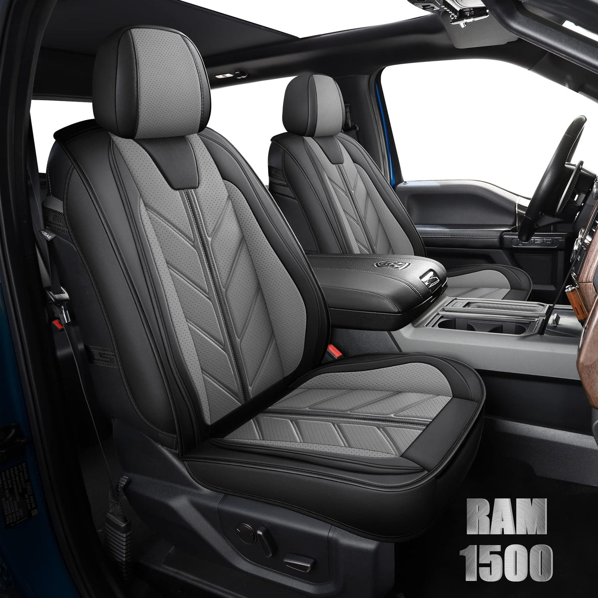 Balliol Pickup Seats Covers Compatible With Dodge Ram 1500 2009-2024 Limited Truck Pleather Seat Covers Custom Fit Dodge Ram 250