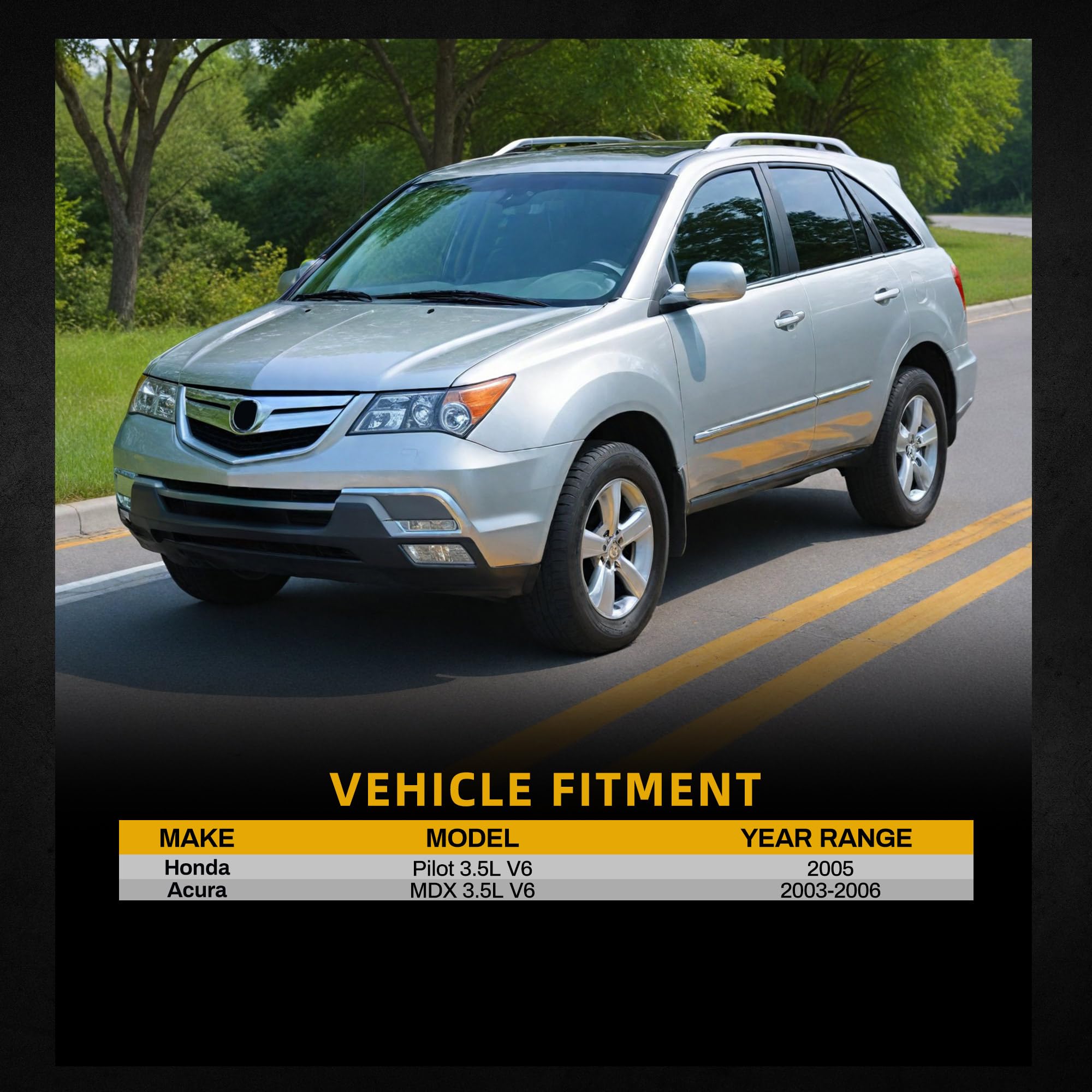 Dwvo Radiator Complete Radiator Compatible With 2003-2006 Acura Mdx 2005 Pilot 3.5L V6 Aluminum Radiator