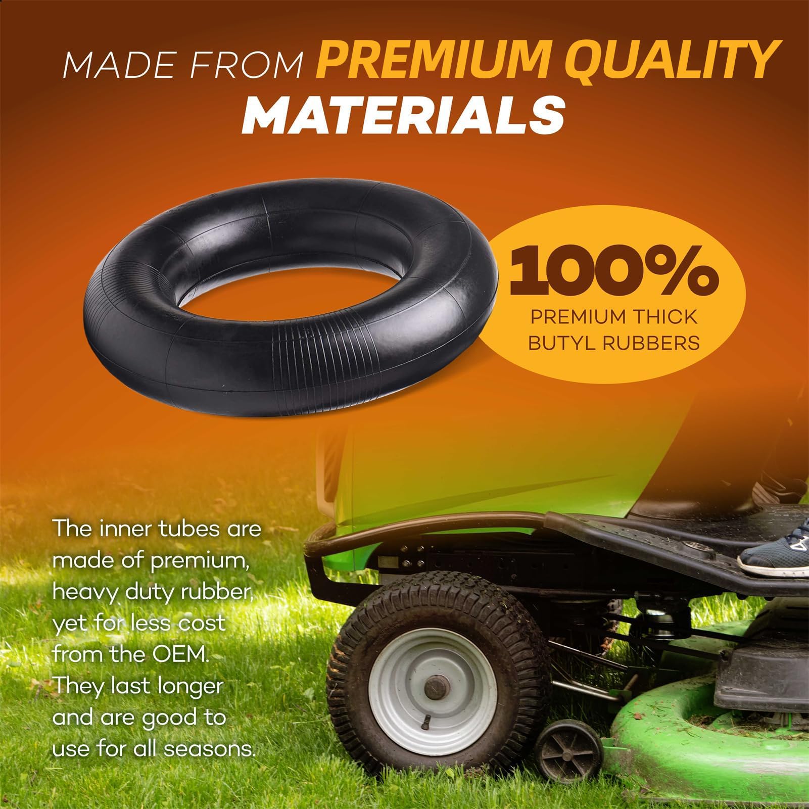 (2-Pack) Ar-Pro Exact Replacement Inner Tubes With Tr13 Straight Valve Stem, 13 X 5.00-6', Universal Fit For Razor Dirt Quad Lawn Mowers, Atvs, And More