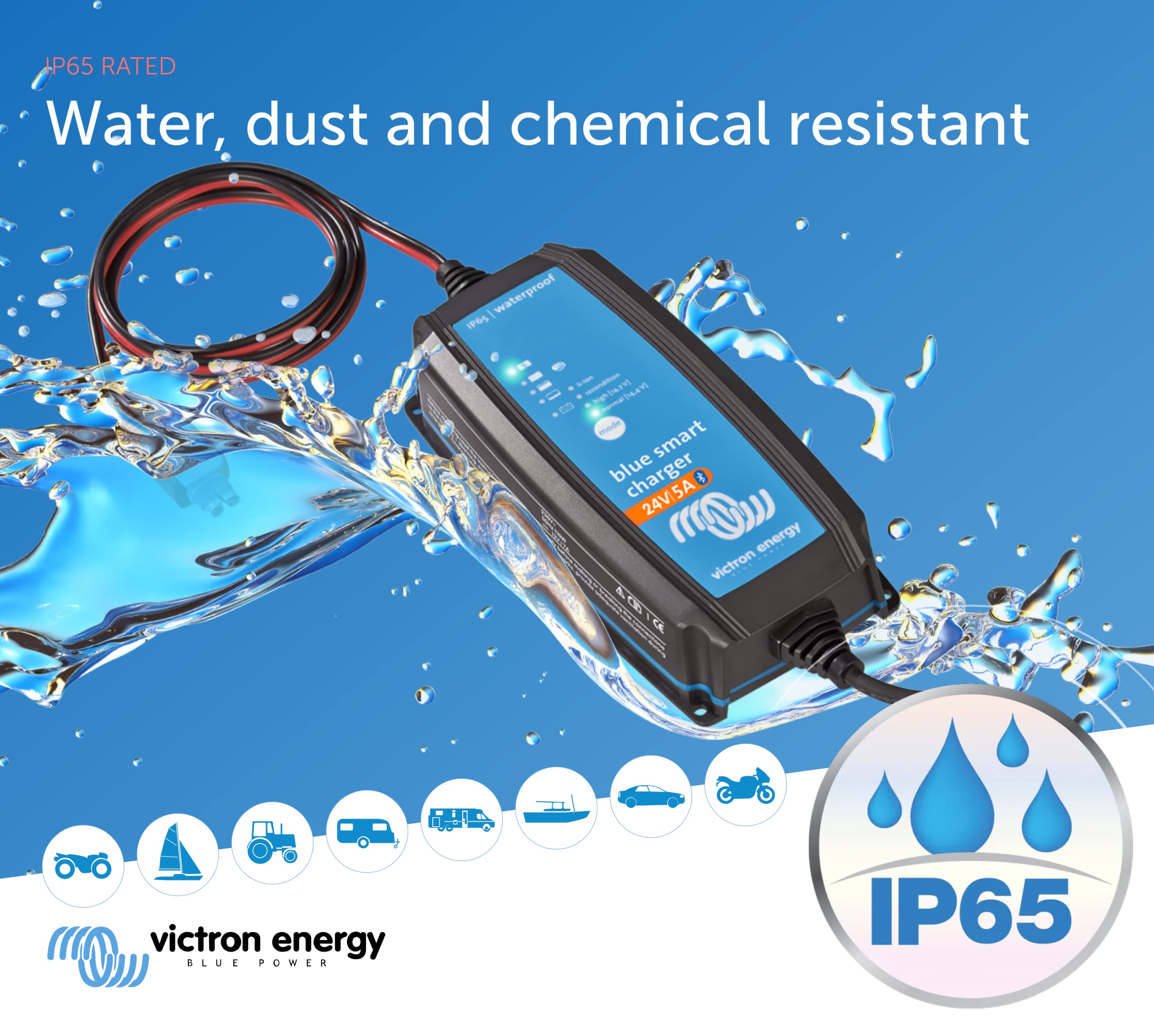 Victron Energy Blue Smart Ip65 24-Volt 5 Amp Battery Charger (Bluetooth)