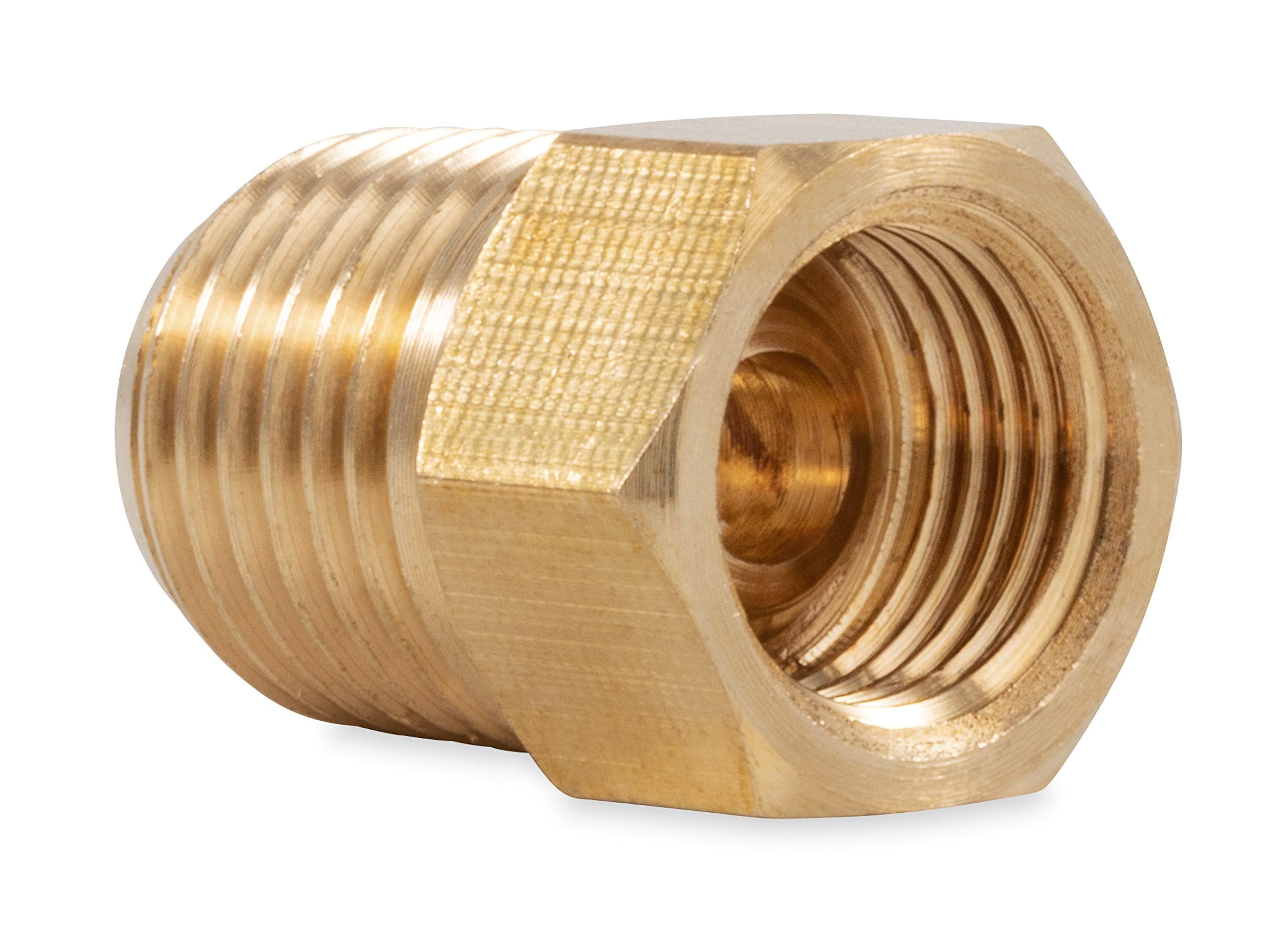 Camco 59953 Propane Fitting - 1/4 Male Npt X 1/4 Female Inverted Flare