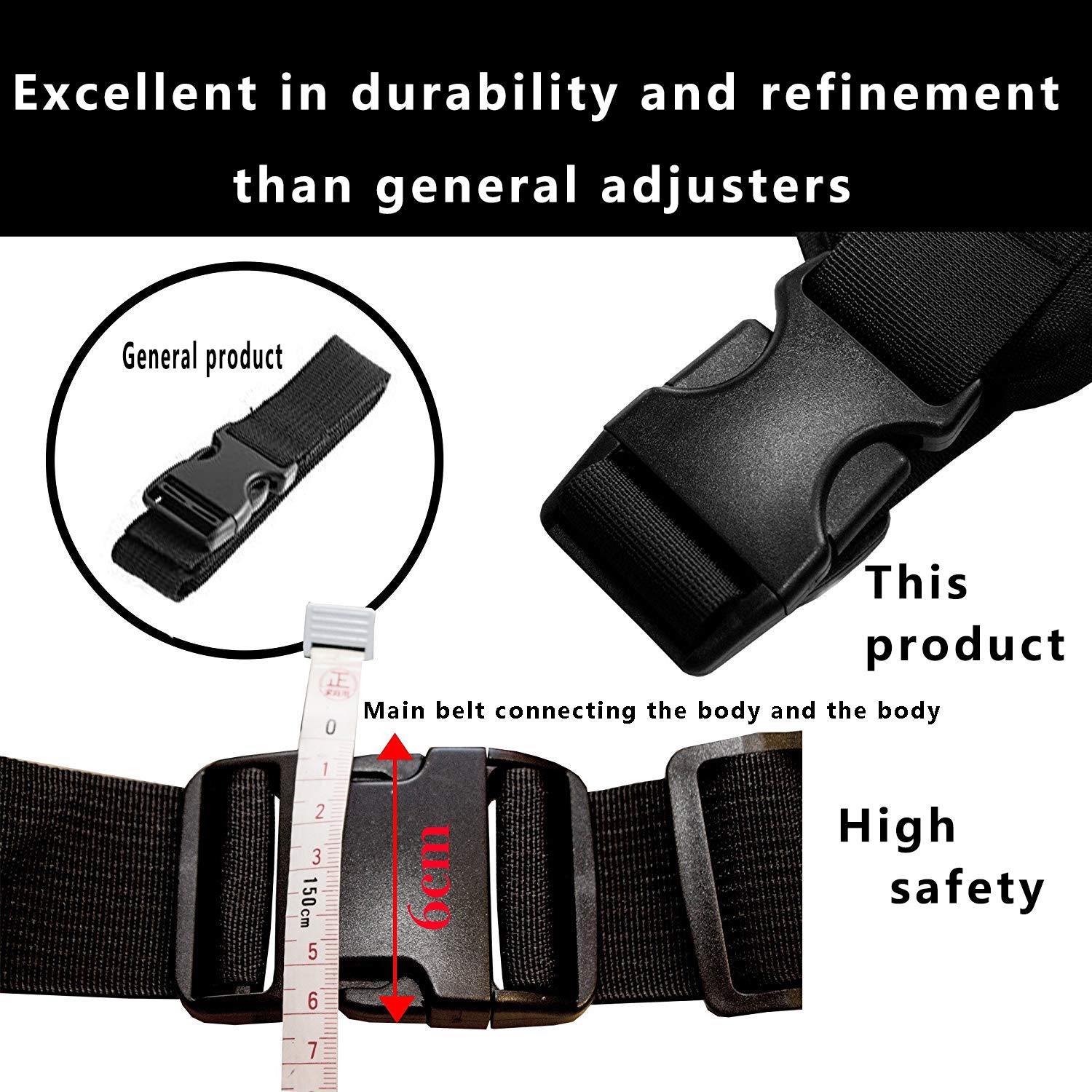 Rekotandem Child Motorcycle Safety Harness With Handles Reflective Material Black