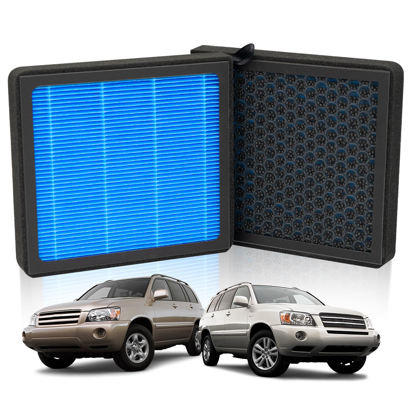 Cabin Air Filter CF10138 for Toyota Highlander (2001-2007), Lexus IS300 (2001-2005), RX300 (1999-2003), Durable with Activated C