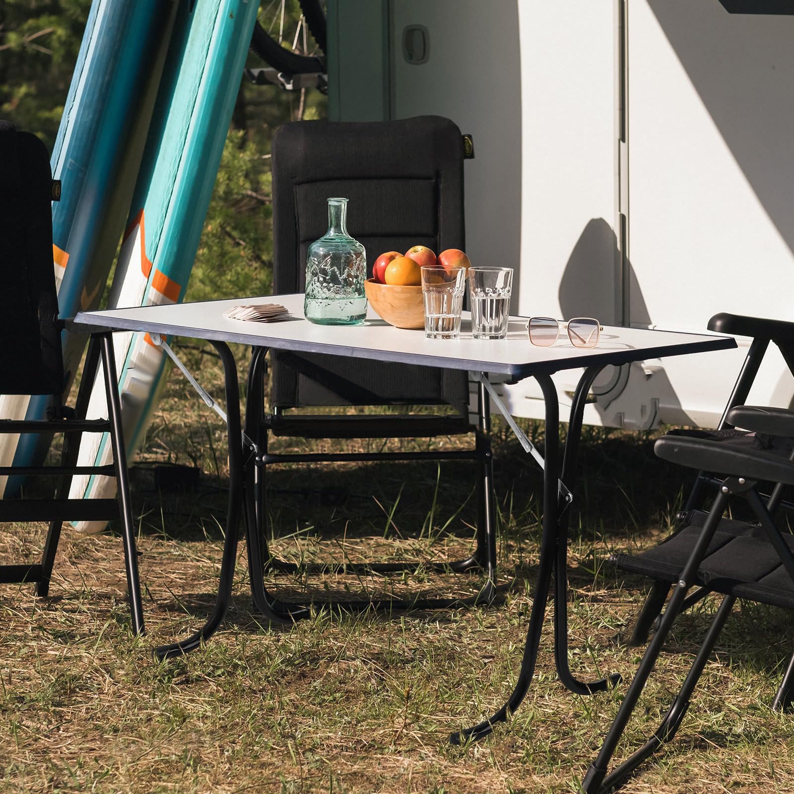 RattanView 2 Pcs Rv Folding Table Leg 27.5 Black Foldable Table Legs for RV's and Cargo Trailers