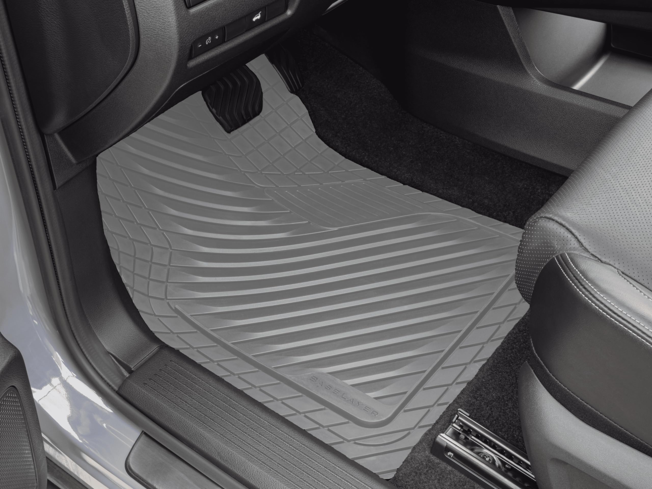 Baselayer Cut-To-Fit Light Gray 4-Piece Car Mats - Universal Waterproof Floor Mats For Most Vehicles, Durable All-Weather Mats -