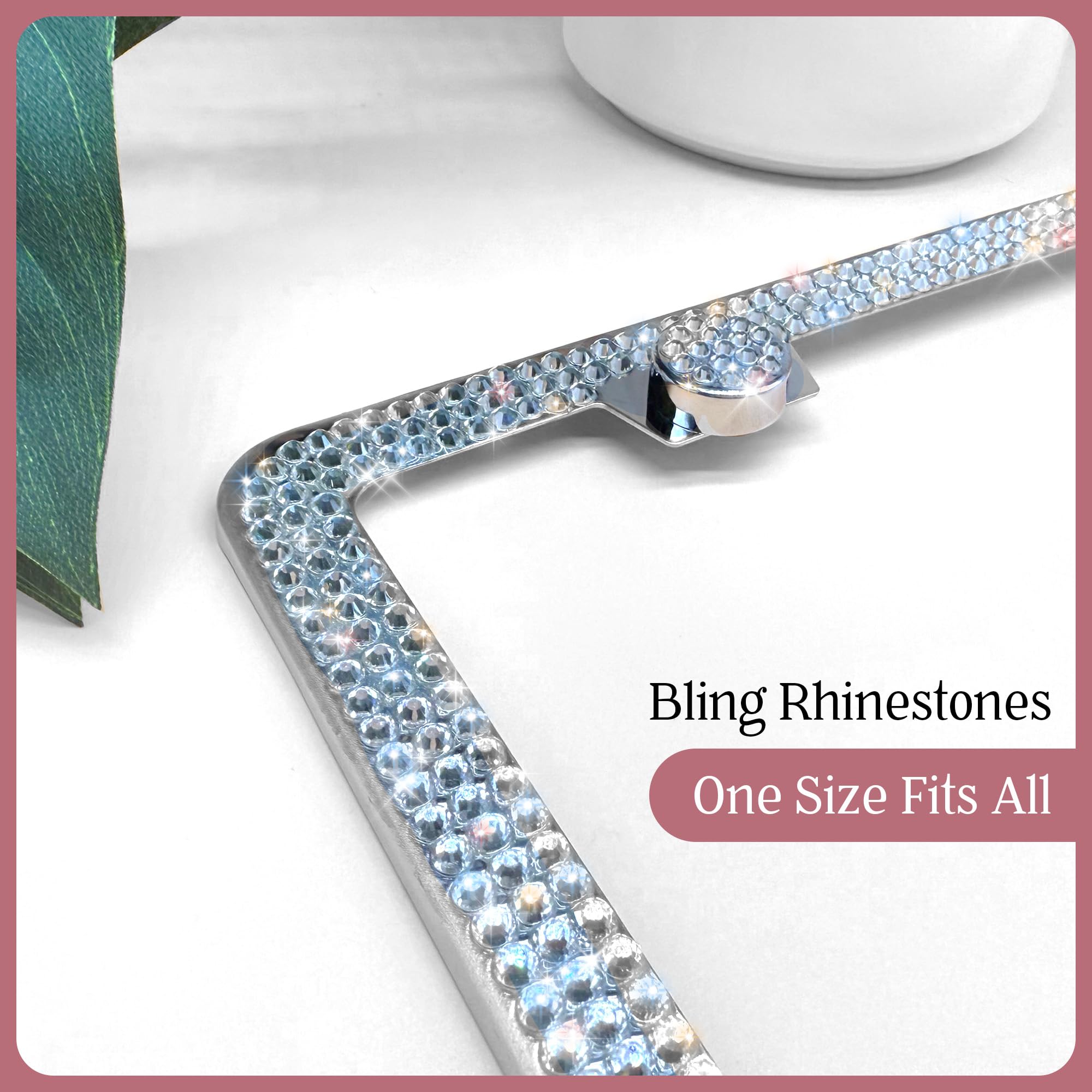 Bling License Plate Frame For Women | Rhinestone Car License Plate Frames For Women | Car Plate Frame | Diamond Bedazzled Sparkl