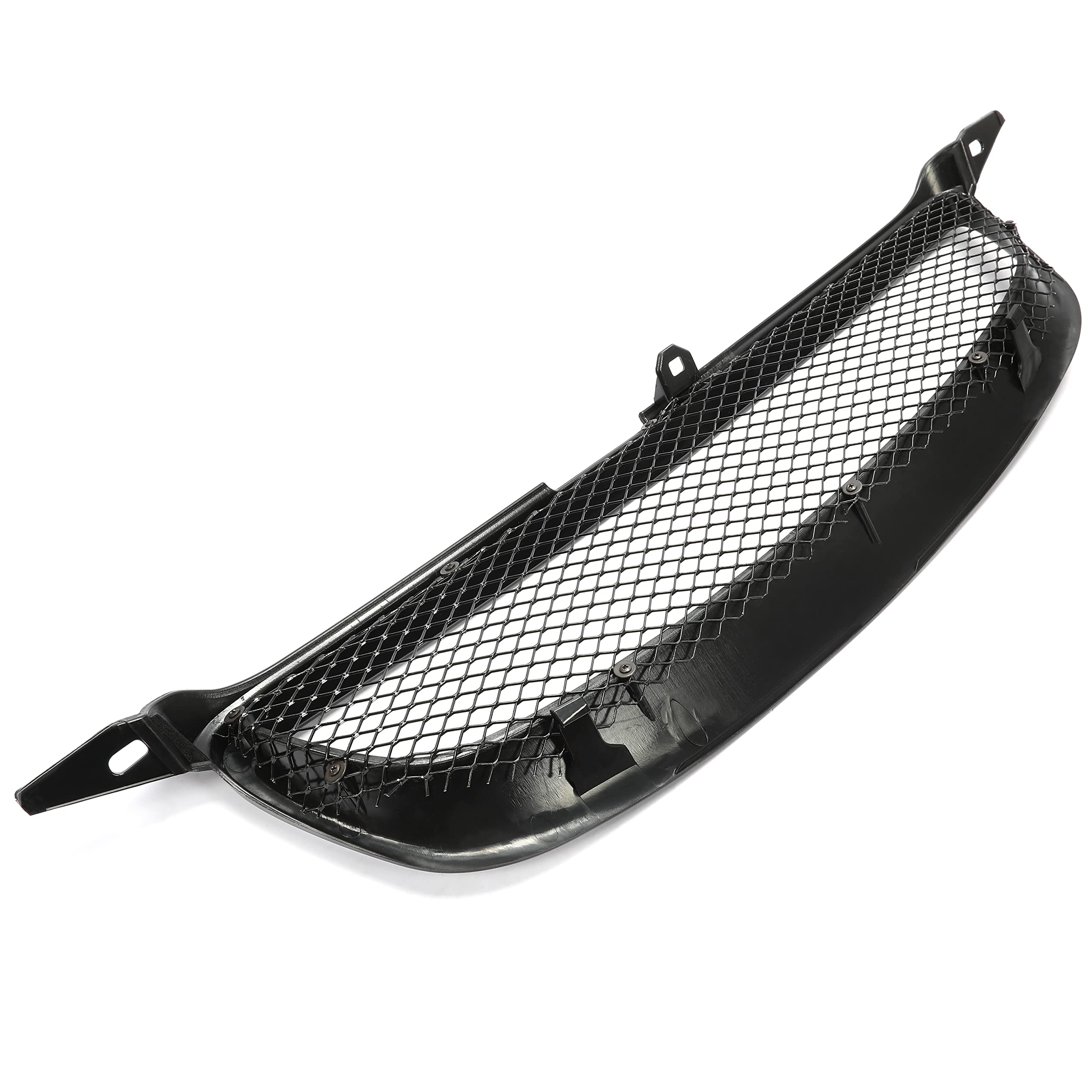 HECASA Front Bumper Grill Compatible with 2003-2007 Toyota Corolla CE LE S XRS 4-Door Hood Mesh Grille Powder Coated Black