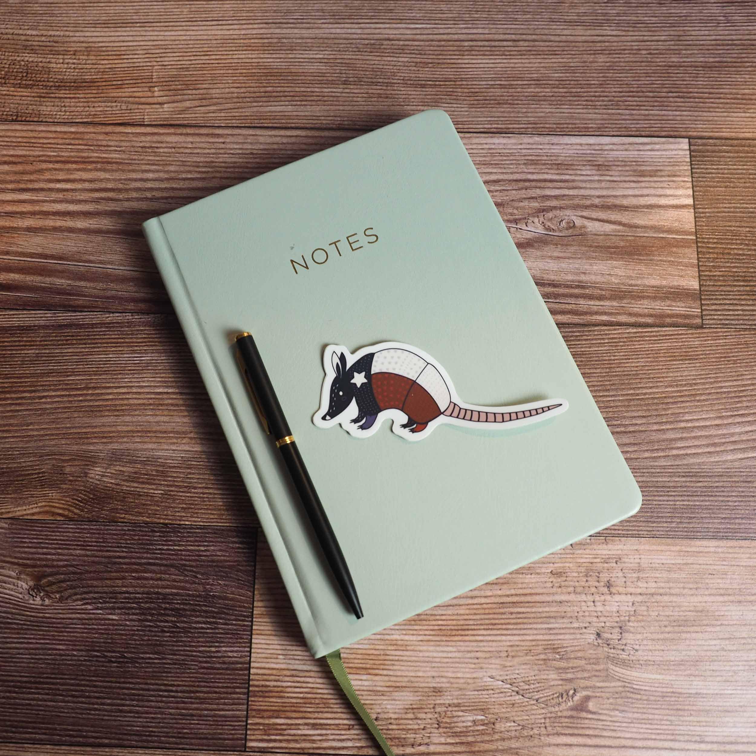 Cute Armadillo Texas Sticker, Lone Star Texas Flag Decal For Hydroflask & Tumbler, El Paso Houston Dallas San Antonio Atx Souven